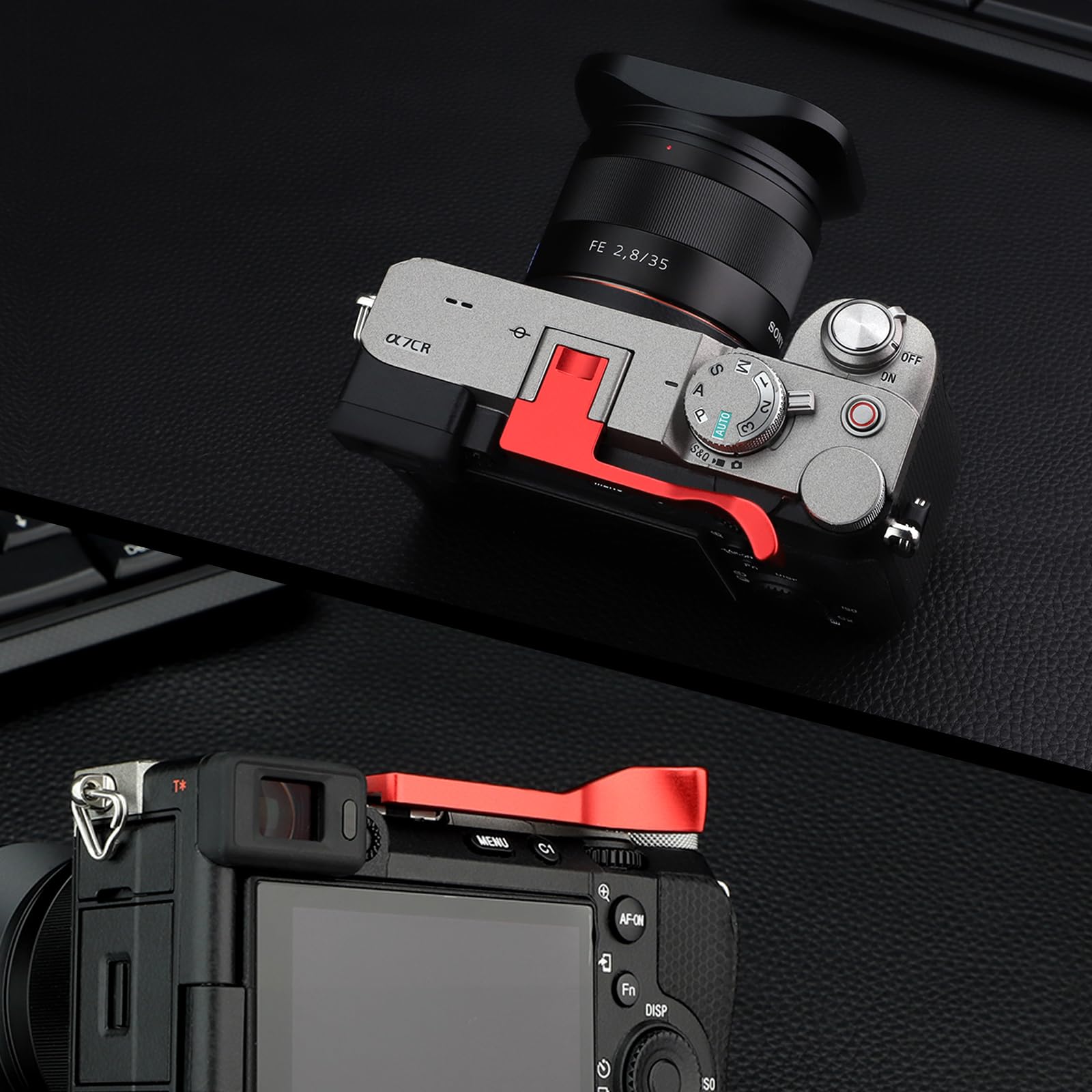 Haoge Metal Thumb Up For Sony A7Cr,A7Cii Alpha 7Cii,Ilce 7Cii,Camera Accessories Red Thb A7Cii R Hot Shoe Rest Hand Grip