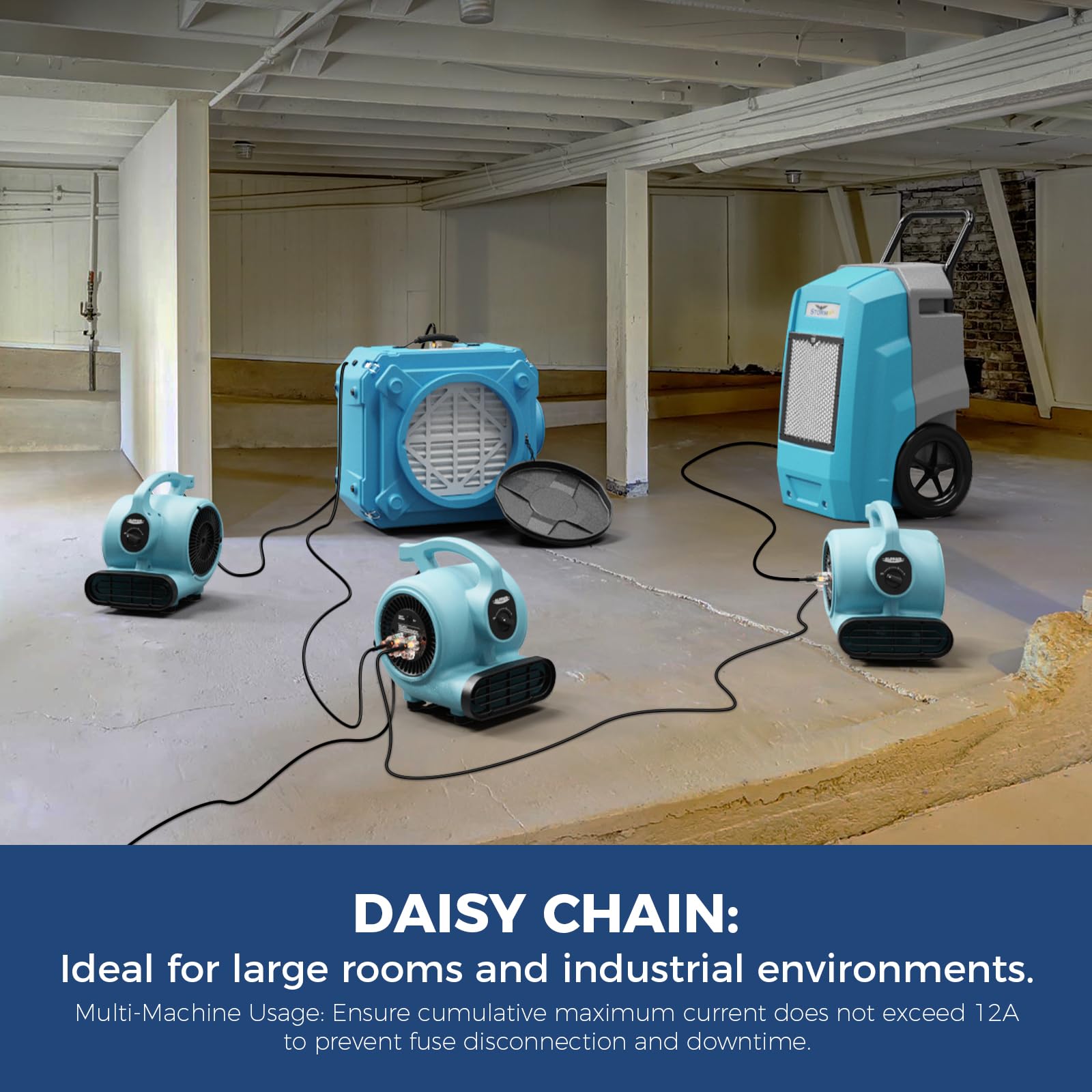 Alorair (2024 New) 600 Cfm Air Mover Blower Fan For Industrial, Workshop, And Home Use   3 Speeds, 5 Adjustable Angles And Daisy