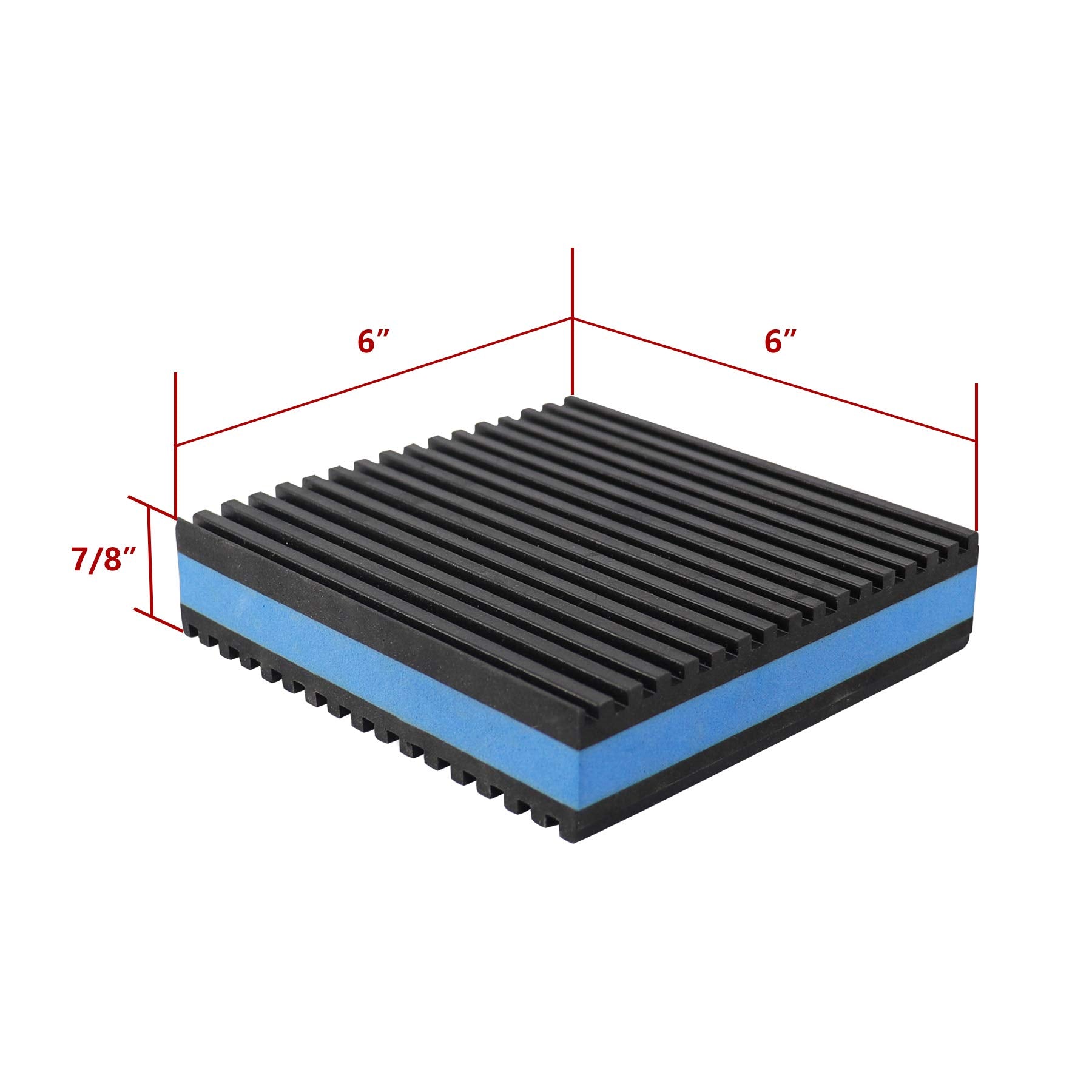 Lbg Products Rubber Anti Vibration Isolator Pads,Heavy Duty Blue Eva Pad For Air Conditioner,Compressors,Hvac,Treadmills Etc (6'