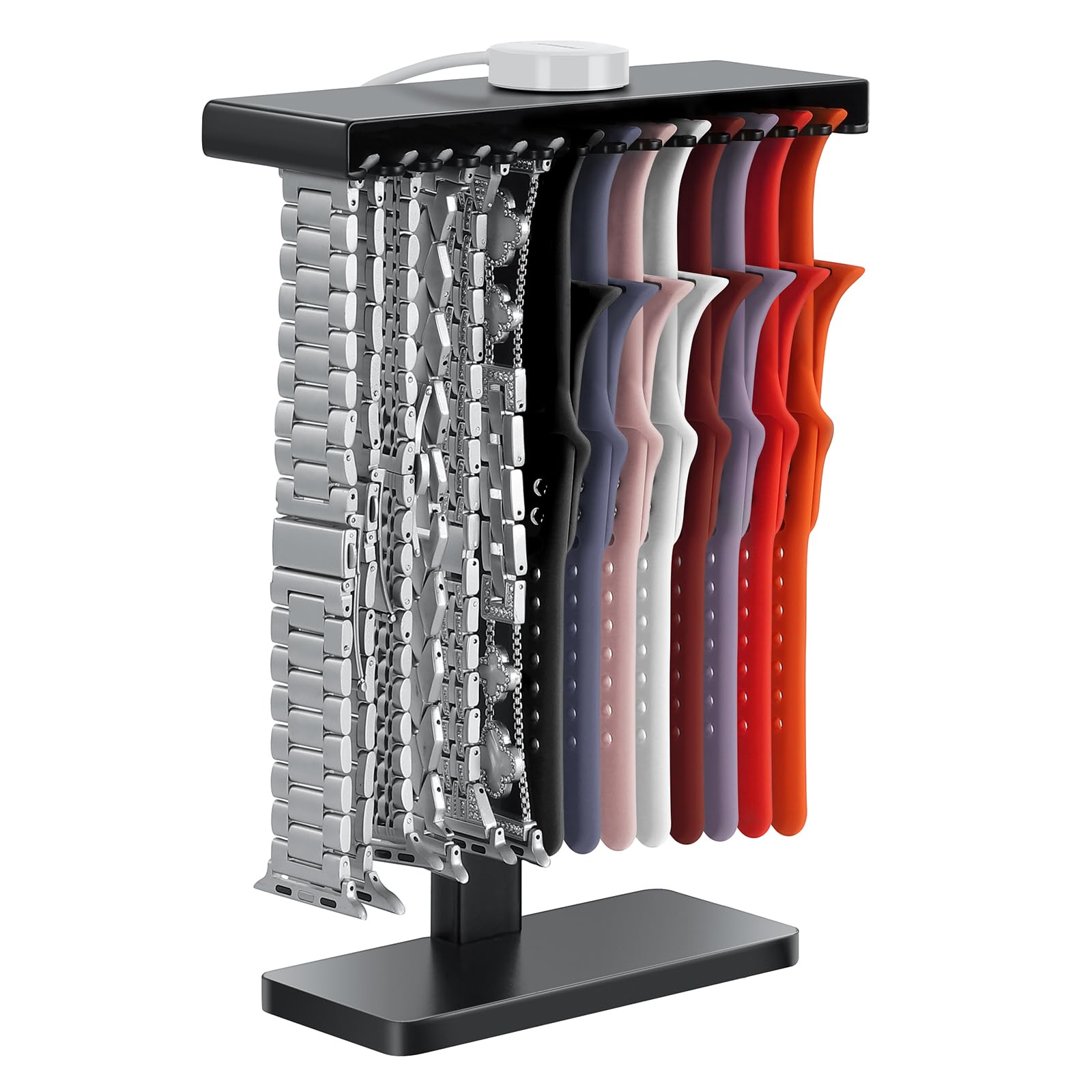 Sujoer 3 In 1 Watch Band Holder Organizer For Apple, Smart Strap Silicon Rack, Groove Display For Apple Watch, Iwatch Band