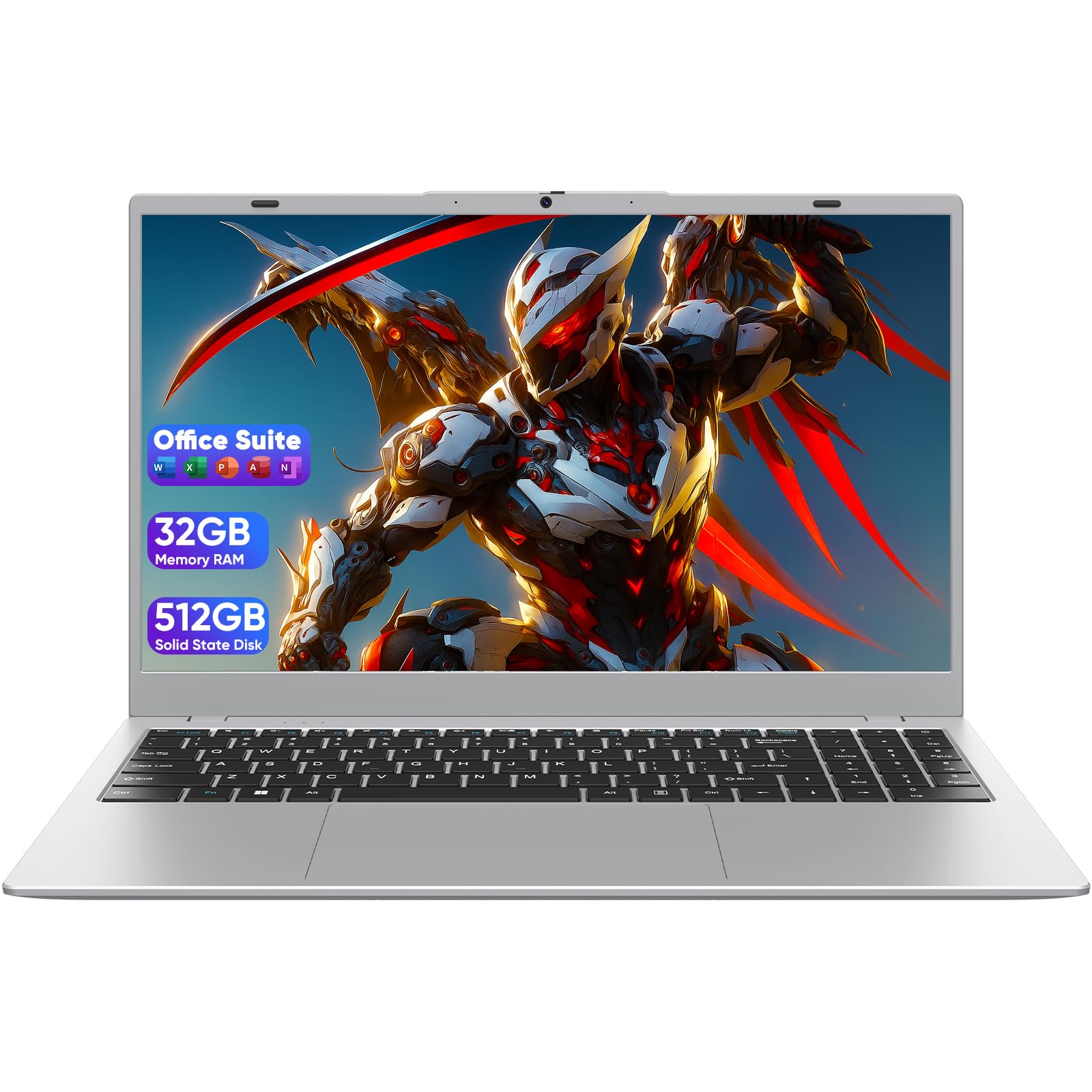 ZENAERO 15.6 Laptop Computer - 32GB RAM 512GB SSD, Pentium Gold 6500Y, Win11 Pro Notebook PC with FHD IPS Display?HD Port?Type-C