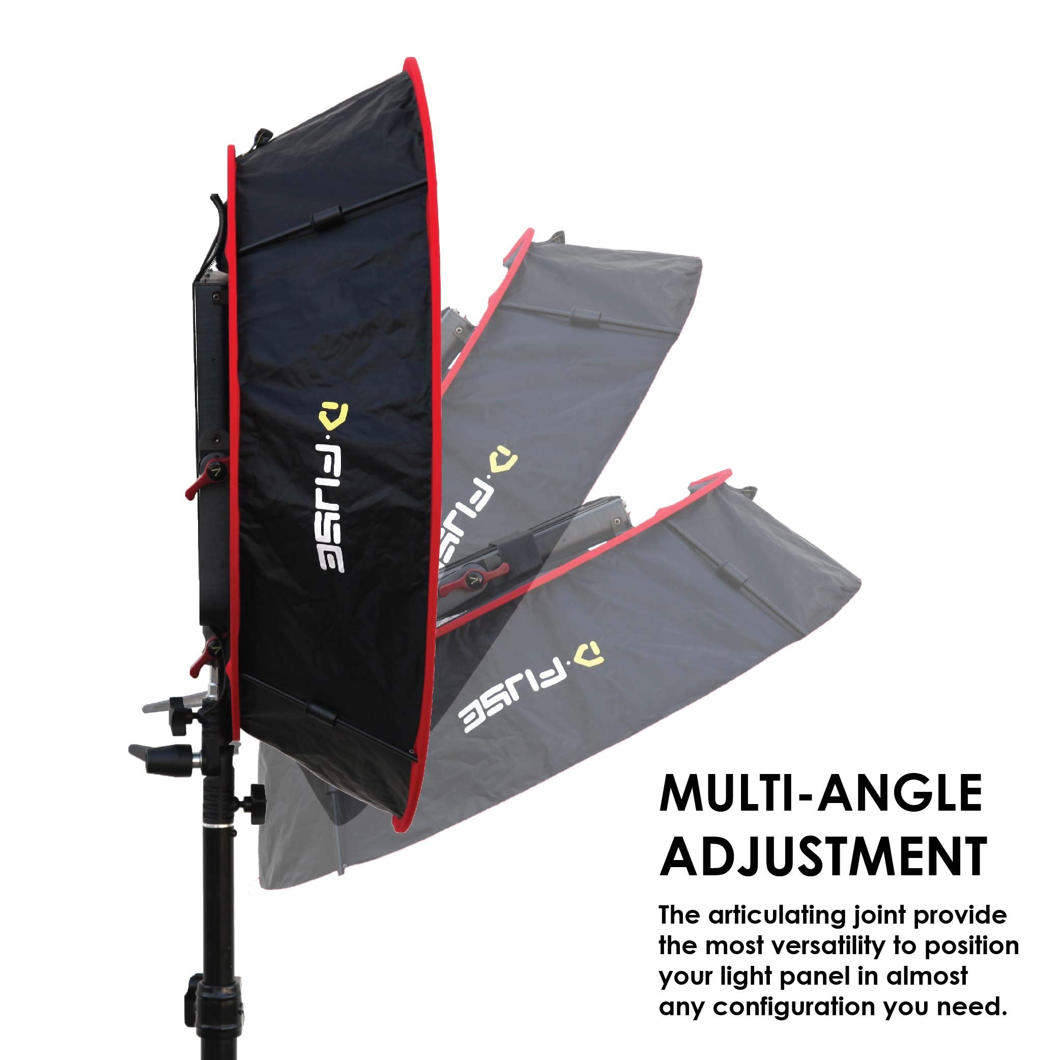 Kamerar 180 Adjustable Multi Angle Light Stand Adapter With Led Panel Mount, 1/4    And 3/8'' Threaded Screw On ?    Stud, Angle