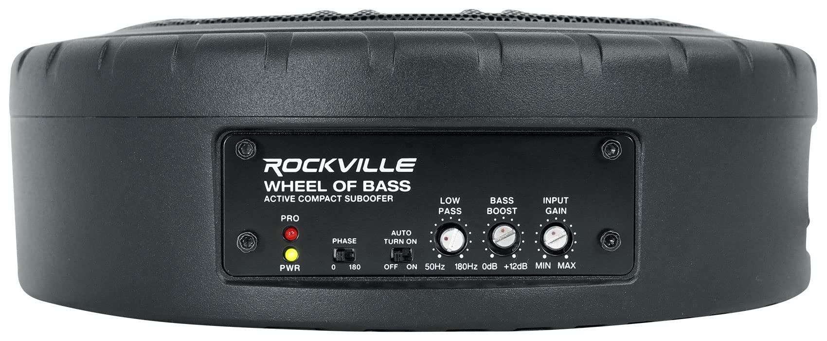 Rockville Wheel Of Bass 8 Slim Under-Seat Powered Truck/Car Audio Subwoofer Sub