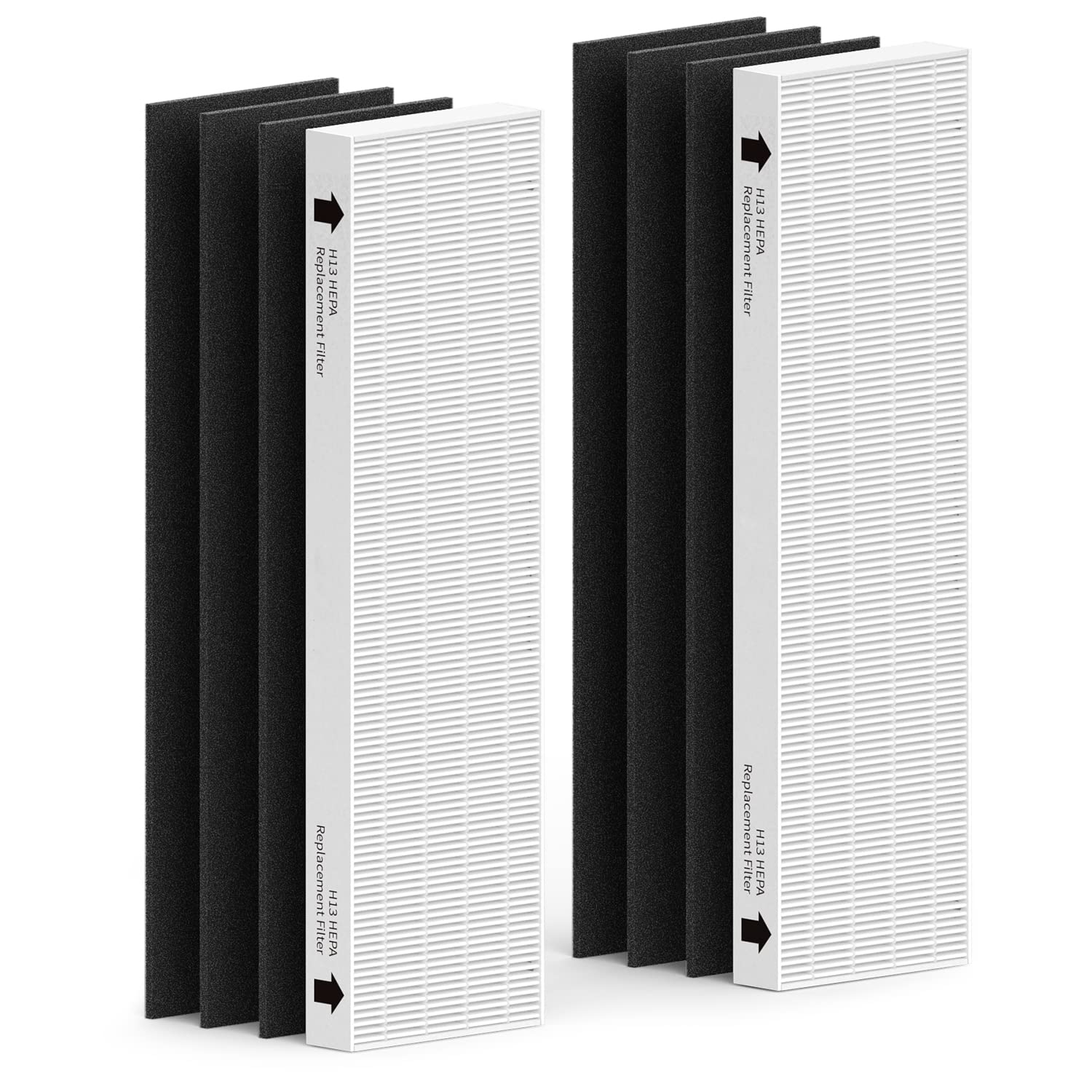 Cfkreya Replacement Hepa Filter, Compatible With Fellows Air Puri Fier Aeramax 90, Aeramax 100, 2 H13 True Hepa Filter With 6 Ex