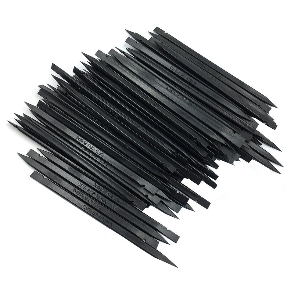 100 Pieces 5.91 Inches Professional Nylon Spudgers Open Pry Bar For Repairing Laptop Iphone Ipad Smartphone Pc Black Stick Pryin