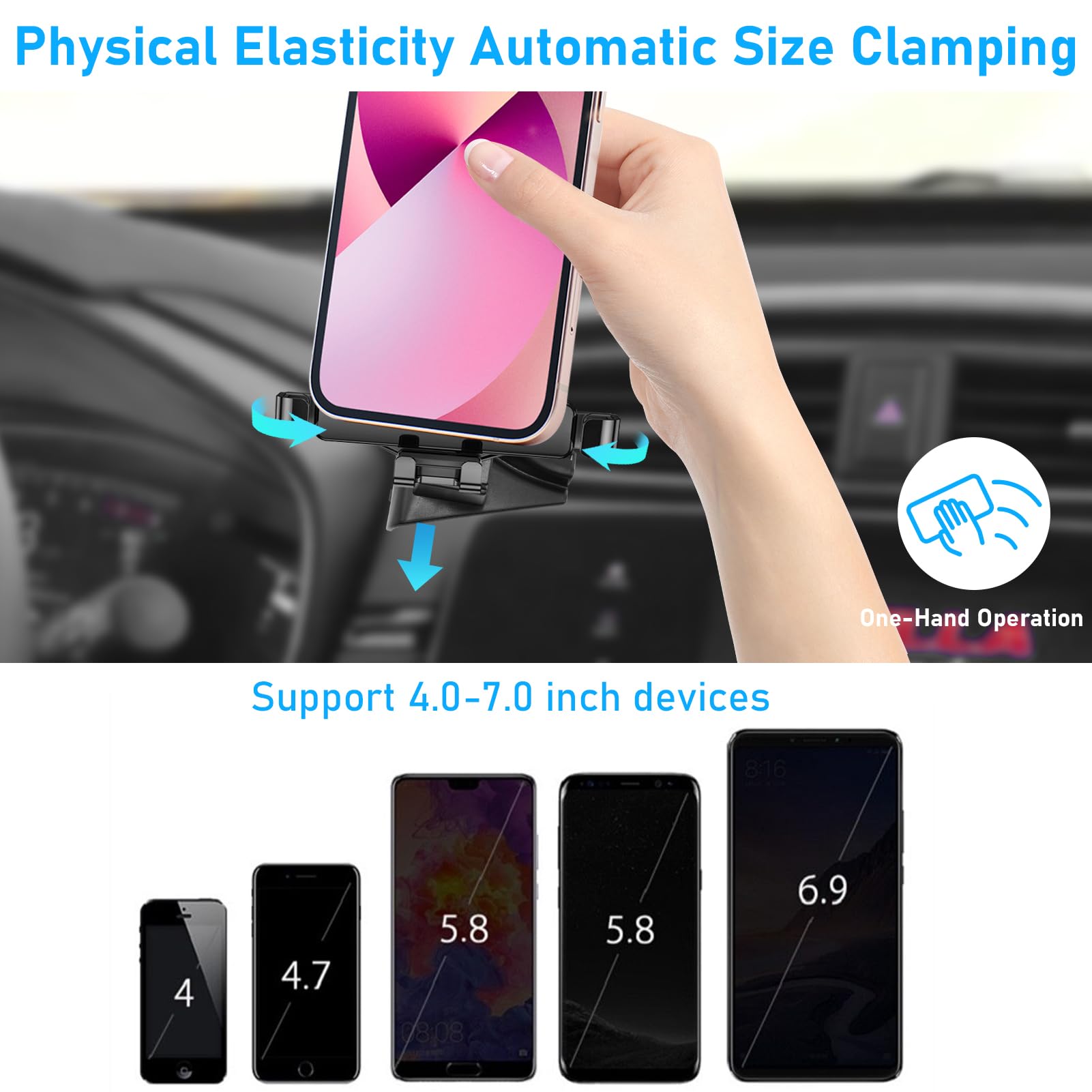 Apeser Compatible With 2017-2021 Honda Crv Car Air Vent Phone Holder Mount,For 5Th Gen Crv Air Vent Phone Mount Holder Anti-Shak