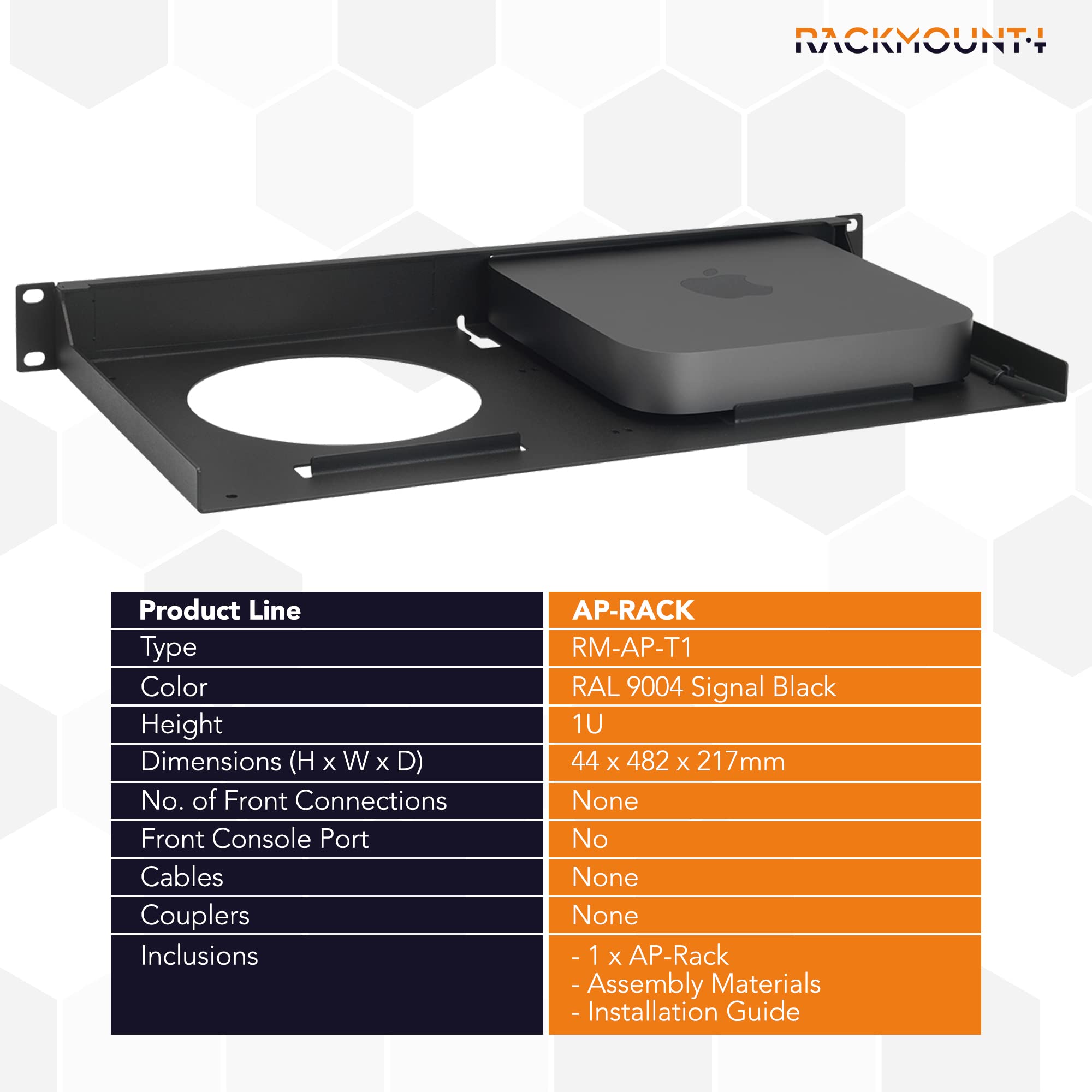 Apple Mac Mini Rack Mount   1U Server Rack Shelf With Easy Access Front Network Connections, Properly Vented, Customized 19 Inch