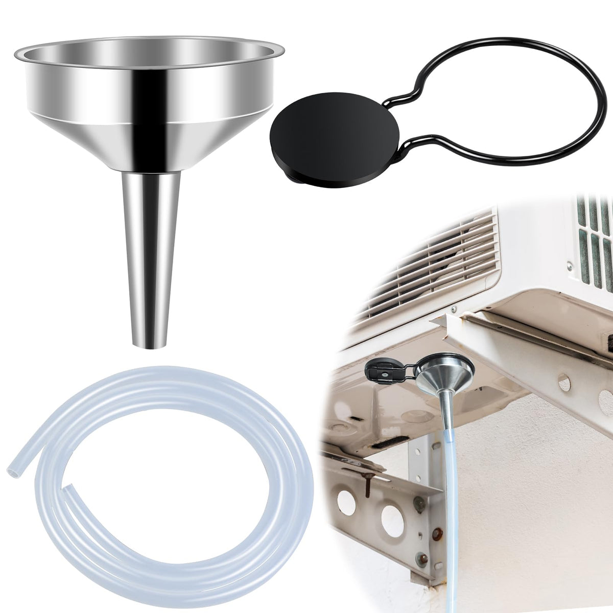 12Ft Magnetic Window Air Conditioner Drain Kit Universal Portable Air Conditioner Drain Hose Kit Ac Drain Pipe Replacement Conde