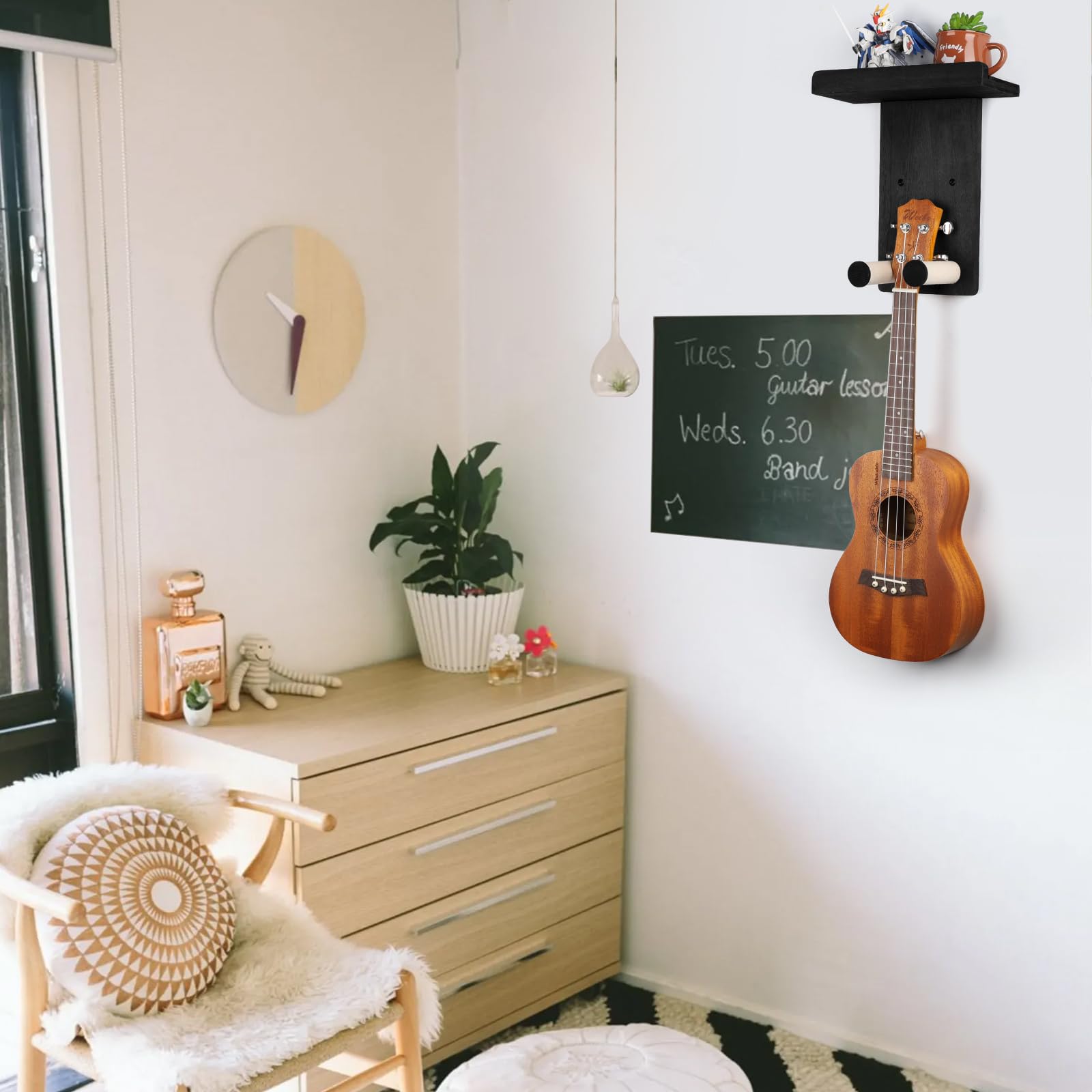 Keebofly Guitar Wall Mount Guitar Wall Hangers,Single Pack,Guitar Stand Wall With Pick Holder Guitar Rack For Acoustic Or Electr