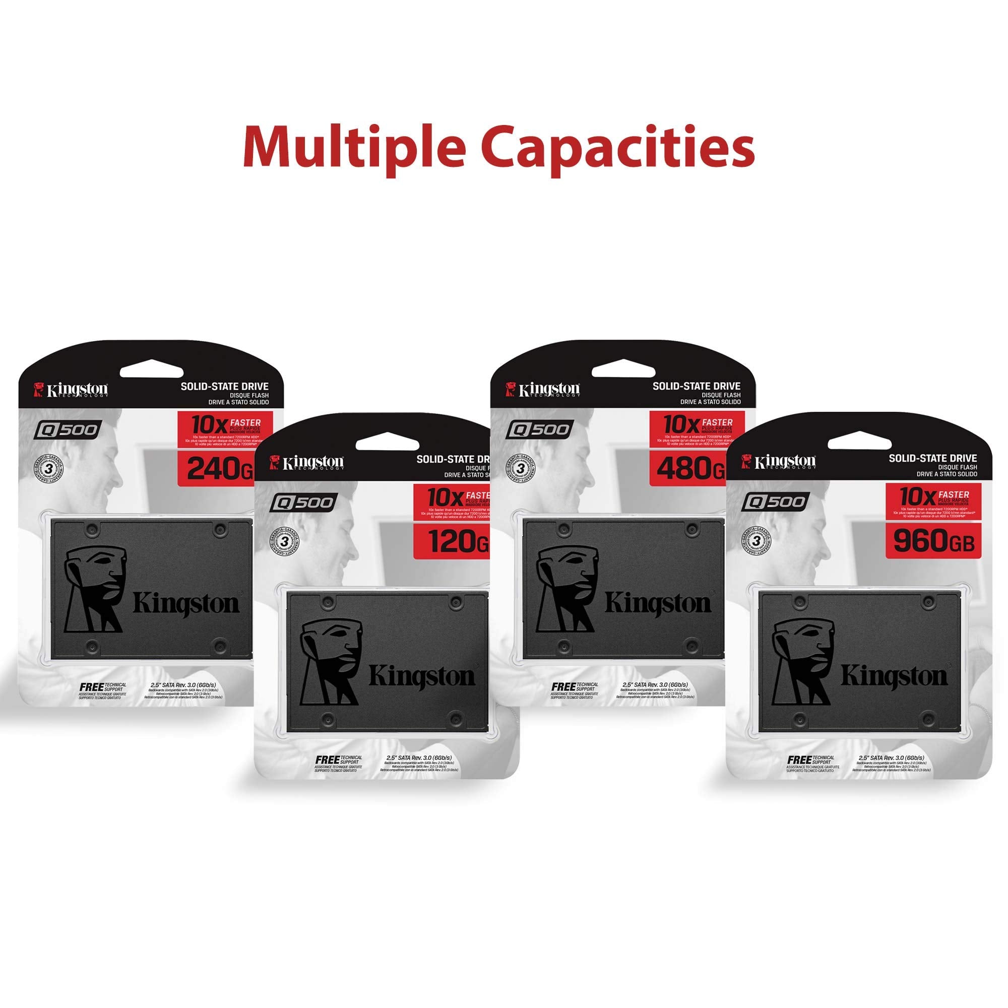 Kingston   Sq500S37/960G Q500   Solid State Drive   960 Gb   Internal   2.5   Sata 6Gb/S