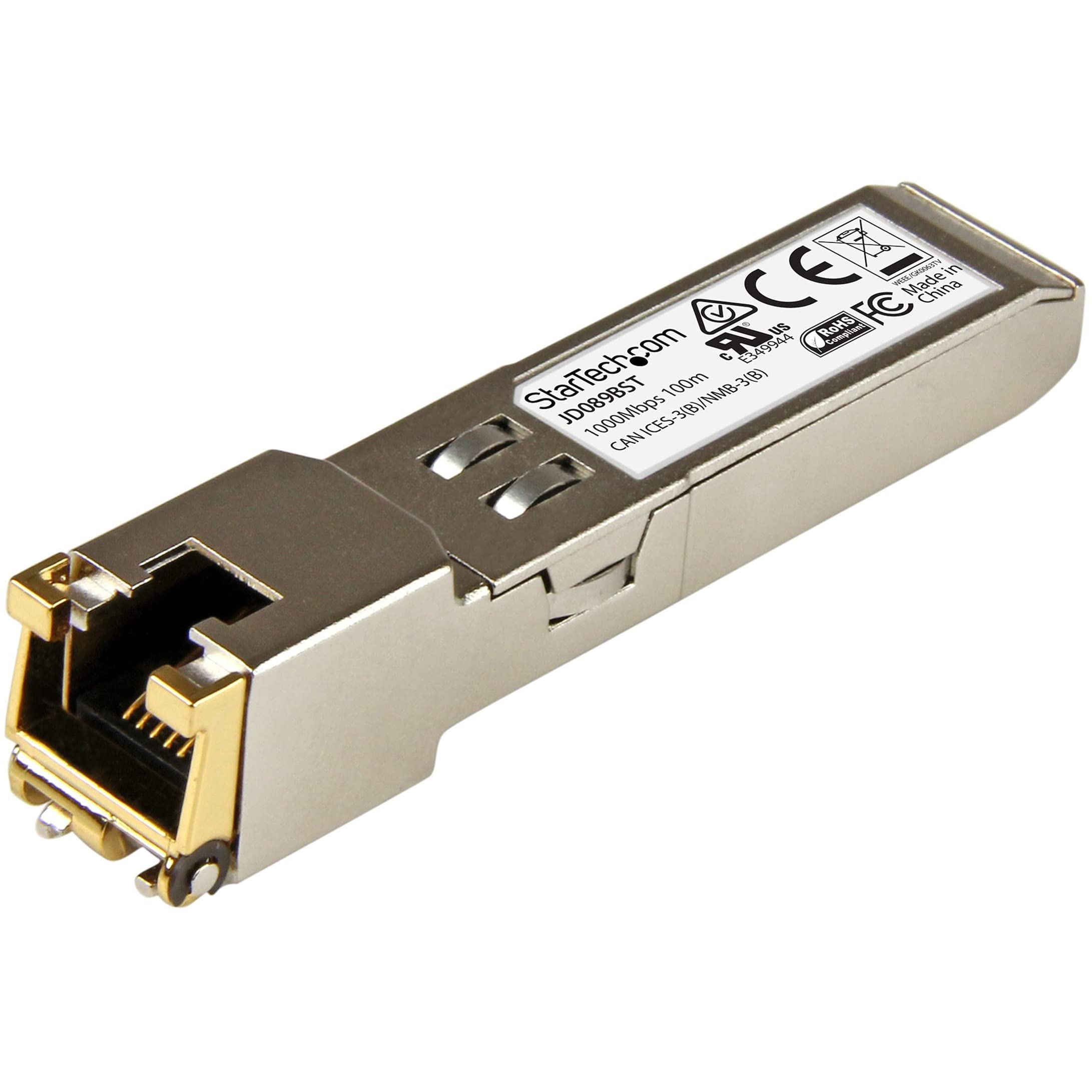 Startech.Com Hpe Jd089B Compatible Sfp Module   1000Base T   Sfp To Rj45 Cat6/Cat5E   1Ge Gigabit Ethernet Sfp   Rj 45 100M   Hp