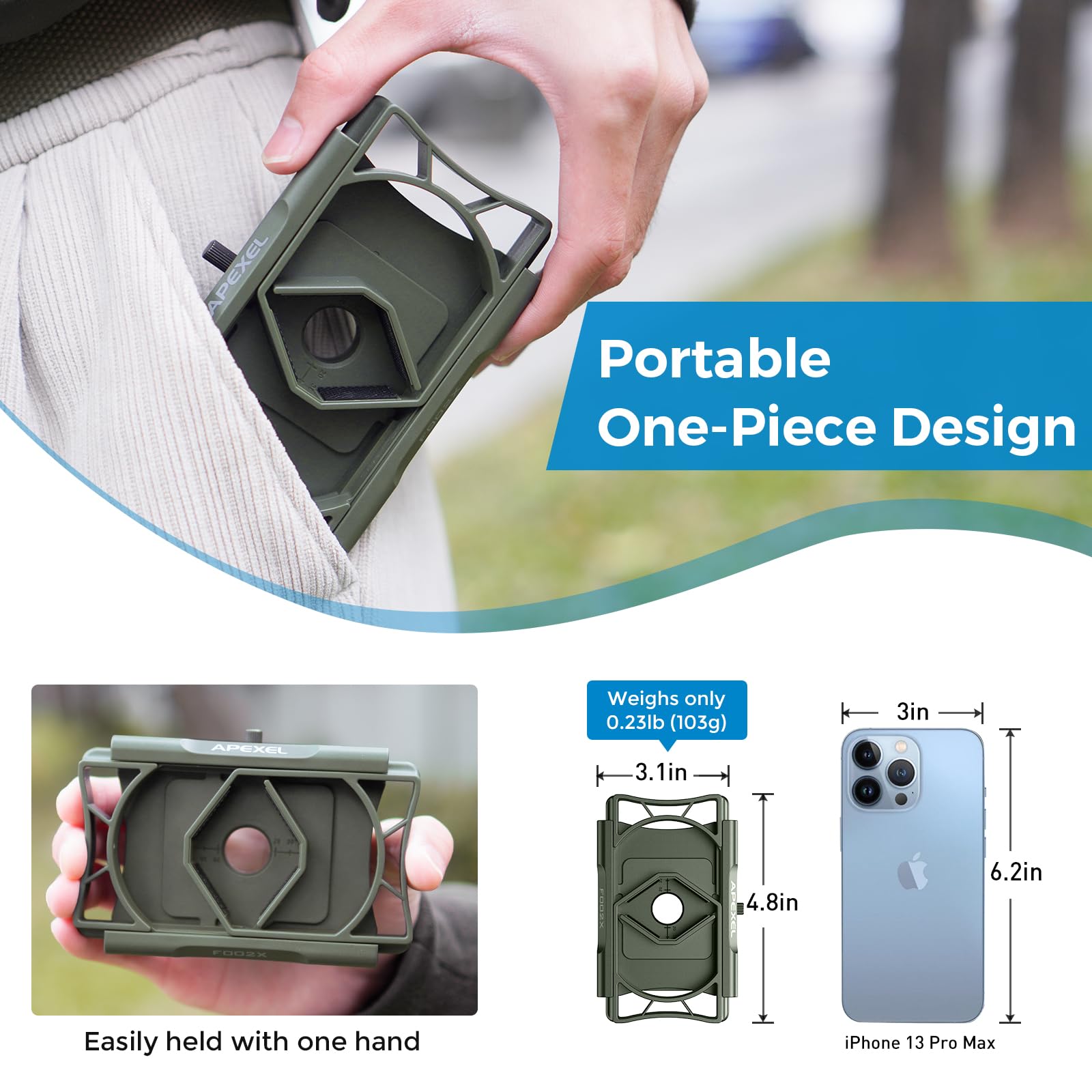 Apexel 360 Telescope Phone Adapter, Upgraded Binocular Photo Adapter For Android & Iphone, Smartphone Mount For Telescope, Monoc