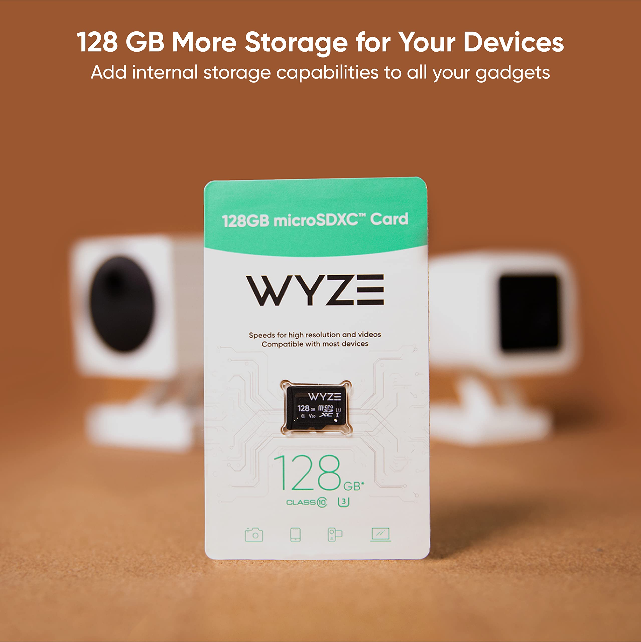 Wyze Expandable Storage 128Gb Microsdxc Card Class 10, Black