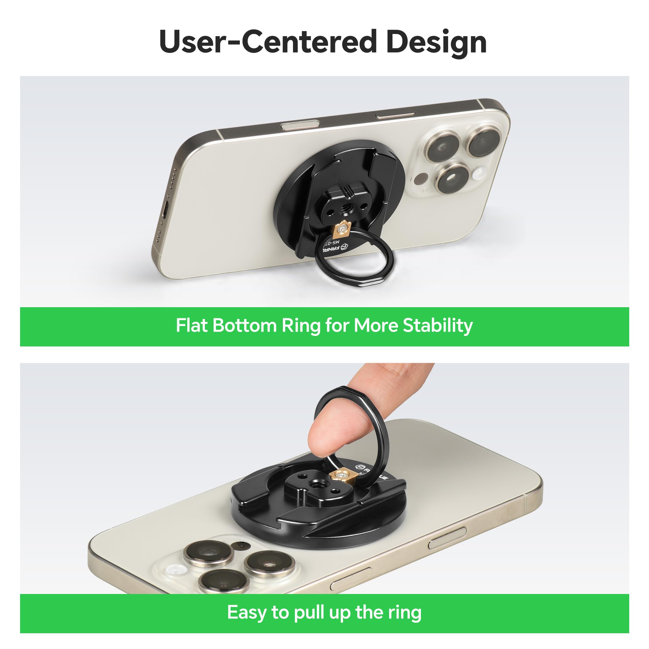 Fanaue Magnetic Phone Ring Holder, Cell Phone Finger Ring Grip Stand For Magsafe, Kickstand Smartphone Tripod Mount Adapter With