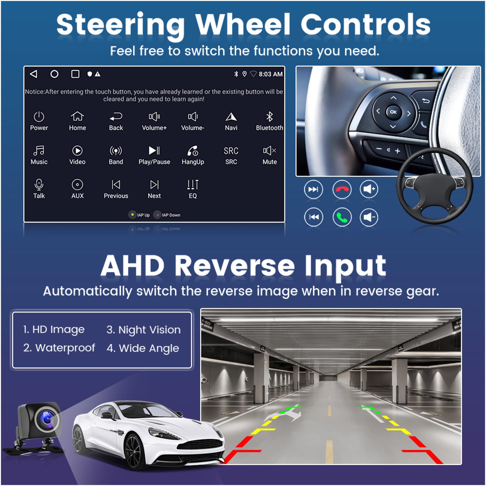 Roinvou 2+32G Android Carplay Stereo For 2005 2012 Toyota Corolla Ex, 9'' Touch Screen In Dash Gps Navigation With Built In Wire