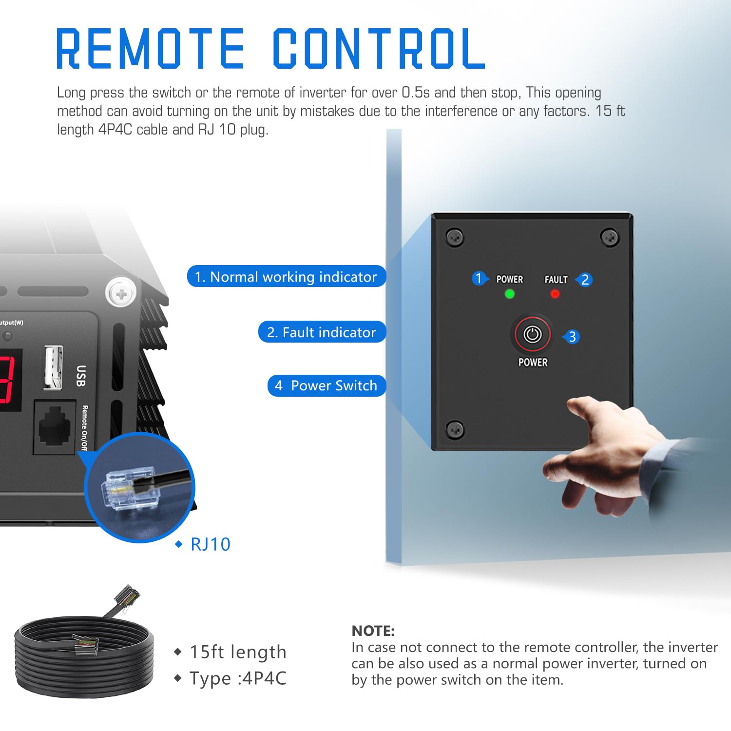 3000 Watt Power Inverter 3000W 12V Dc To 110V 120V Ac Inverter For Car Outdoor Solar Power Home Rv Truck Compatible With Lithium