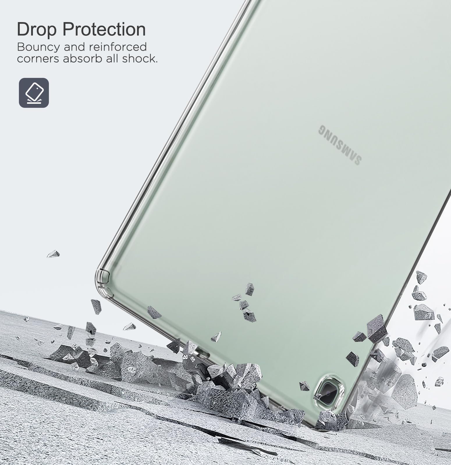 Moko Clear Case For Samsung Galaxy Tab S6 Lite 10.4 Inch 2024/2022/2020 (Model: Sm-P620/P625/P613/P619/P610/P615/P617), Ultra Sl