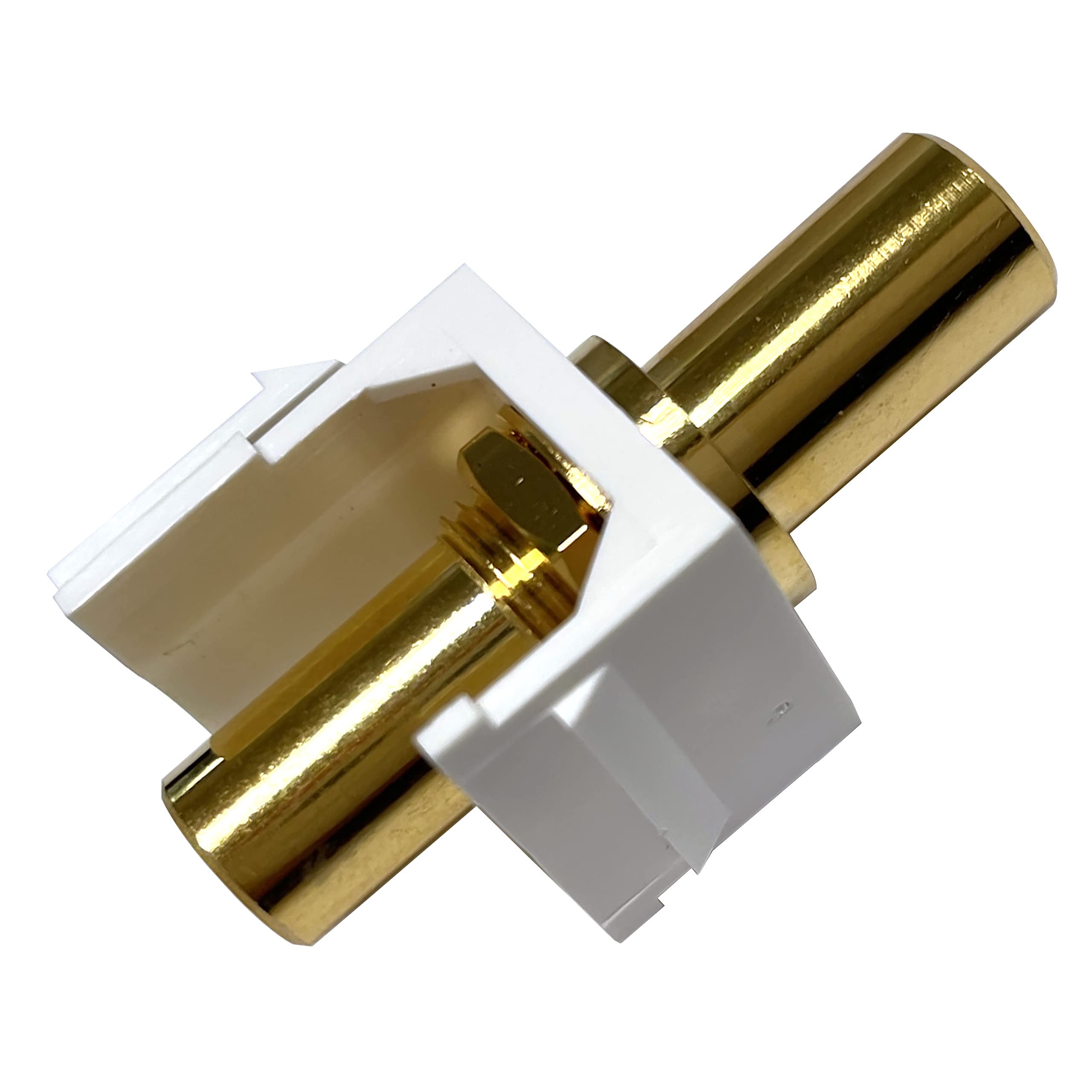 Ntw 3.5Mm Silver F/F Feed Through Snap In Keystone Jack Insertwhite Nky Ff/3.5