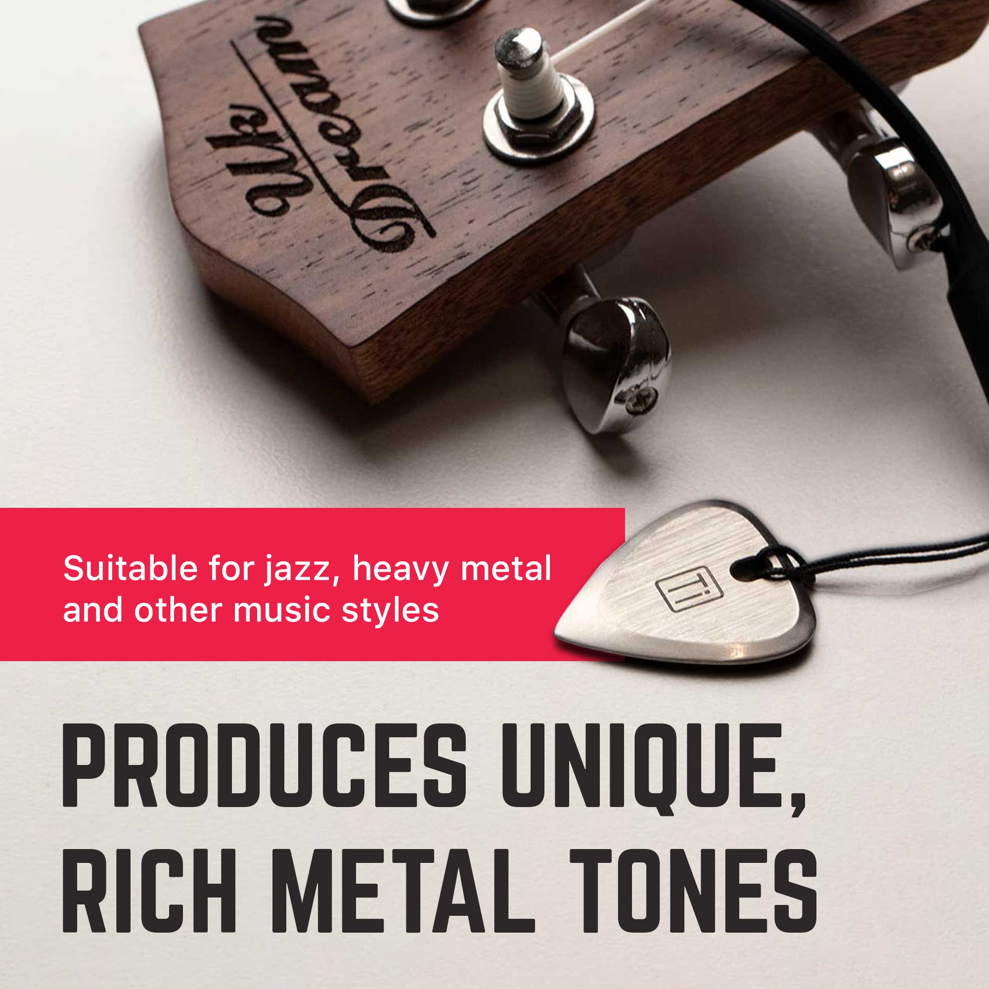 Titanium Guitar Picks, Must-Have Guitar Accessories For Music Lovers, All-Around Metal Pick For Bass, Ukulele, And More, Awesome