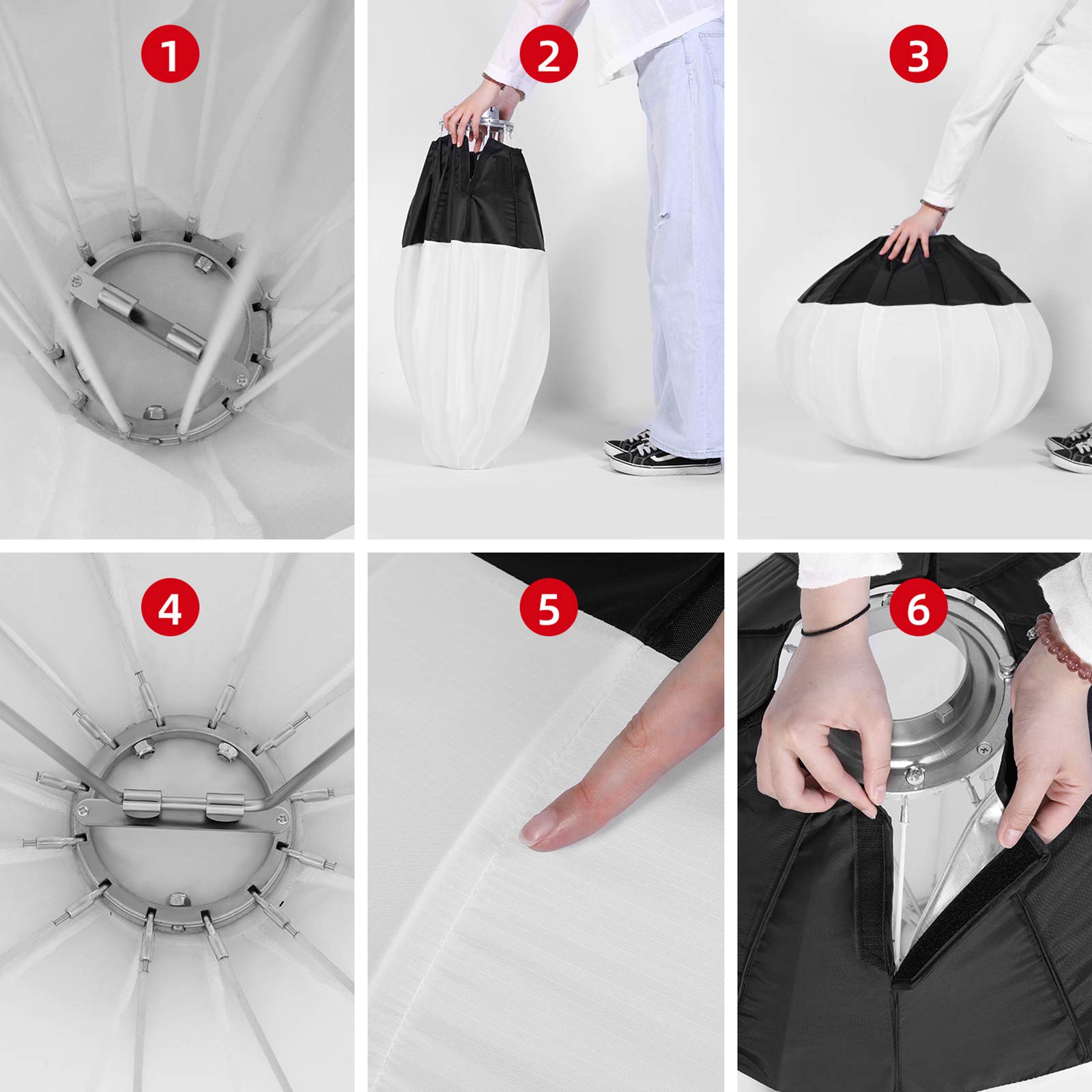 Bi Color Led Video Light, Gvm 100W Photography Lighting With Bowens Mount, App Control System, Lantern Softbox Video Lighting Ki