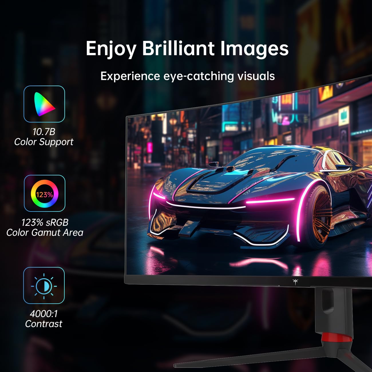 Ktc 34 Inch Ultrawide Monitor, 165Hz Wqhd 3440X1440 Curved Gaming Monitor, 1500R Pc Monitor, Hdr, Freesync & G Sync, Hdmi, Displ