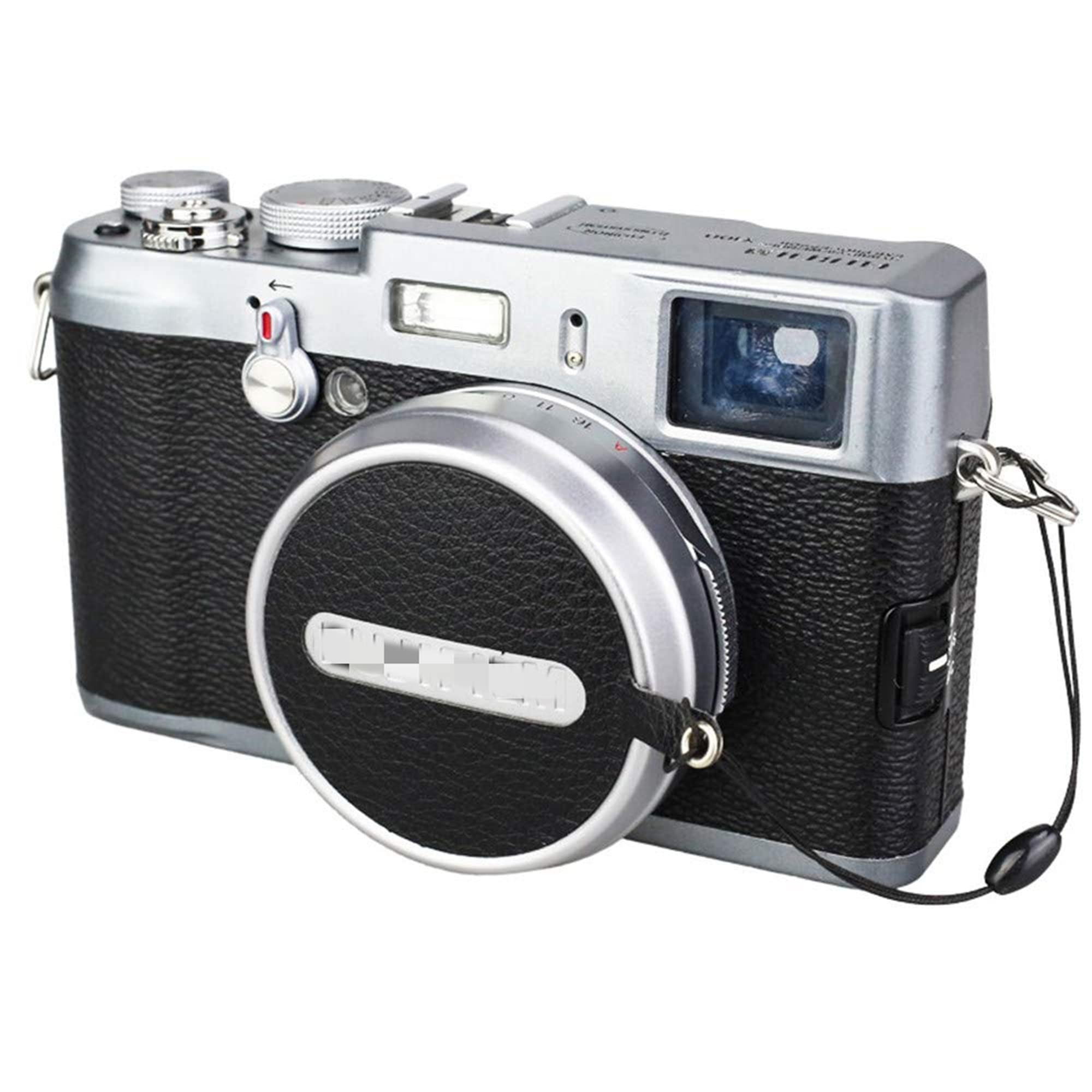 Jjc Deluxe Nappa Leather Lens Cap Keeper Sticker With String For Fujifilm Fuji X100Vi X100V X100F X100T X100S X100 Lens Cap Anti