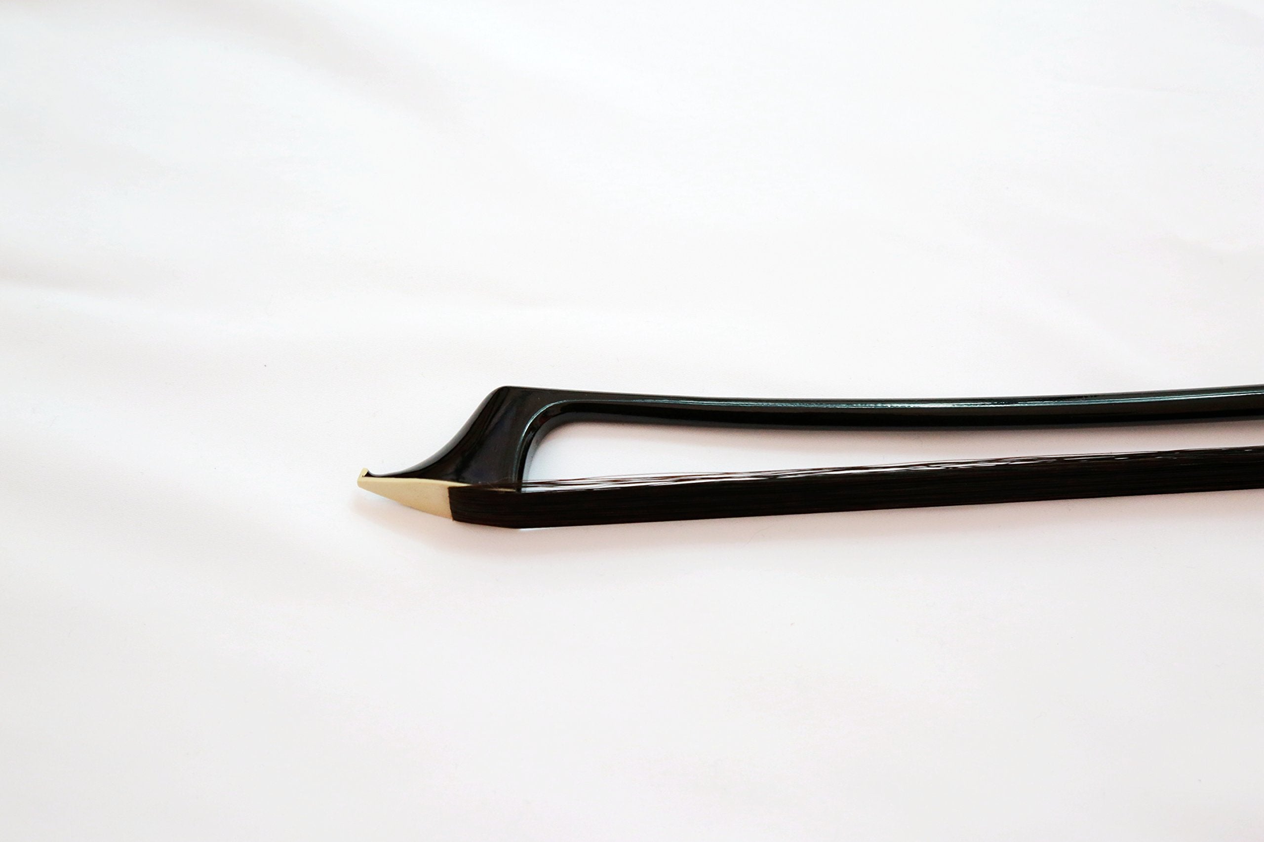 Bowspeak Top 3/4 Carbon Fiber Double Bass Bow, Ebony Frog, German, Natural Black Horse Hair