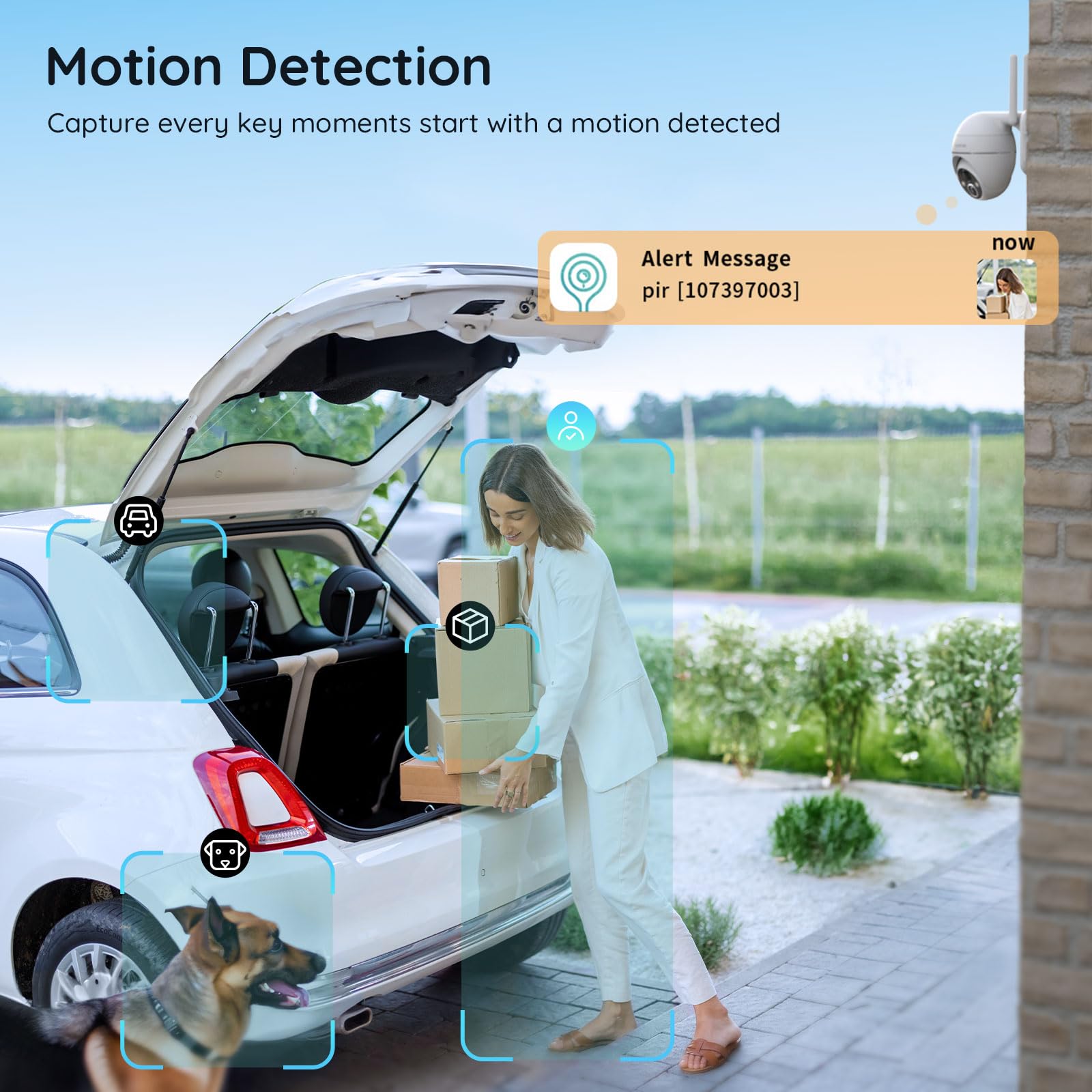 Solar Security Camera Outdoor, 2K Wireless Wifi 360 Ptz Camera, Solar Powered Security Cameras With Spotlight & Siren, Color Nig