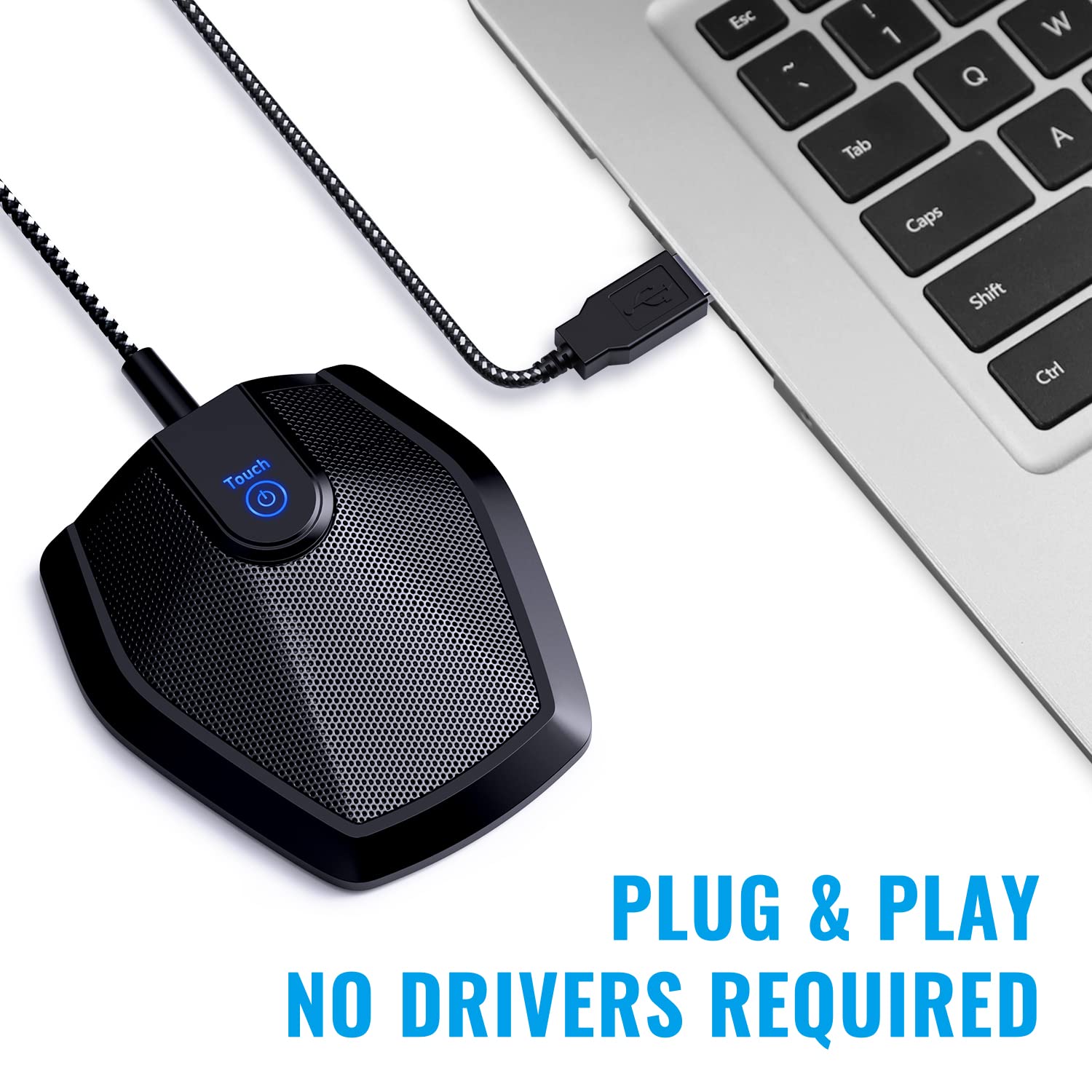 Tonor Conference Usb Microphone, Omnidirectional Condenser Pc Mic For Video Conference, Recording, Skype, Online Class, Court Re