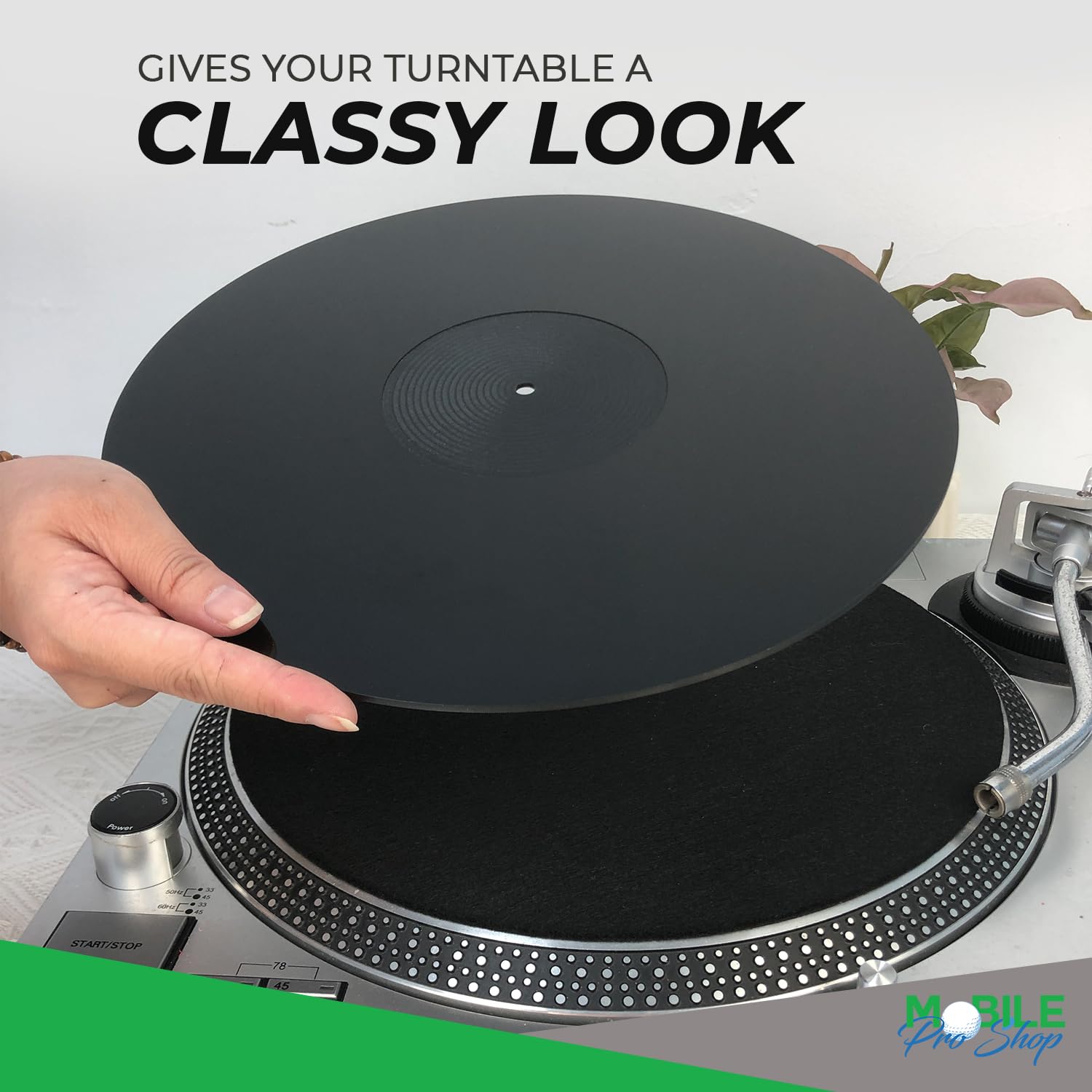 Mobile Pro Shop Acrylic Turntable Mat   Acrylic Slipmat For Vinyl Lp Record Players   Improves Sound Quality & Provides Tighter