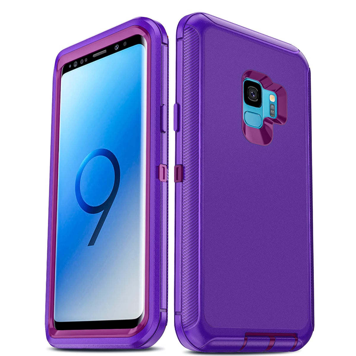 Leyi For Samsung S9 Case, Galaxy S9 Cases, 3 In 1 Full Body Shockproof Rubber Dustproof Rugged Defender Protection Phone Cover F