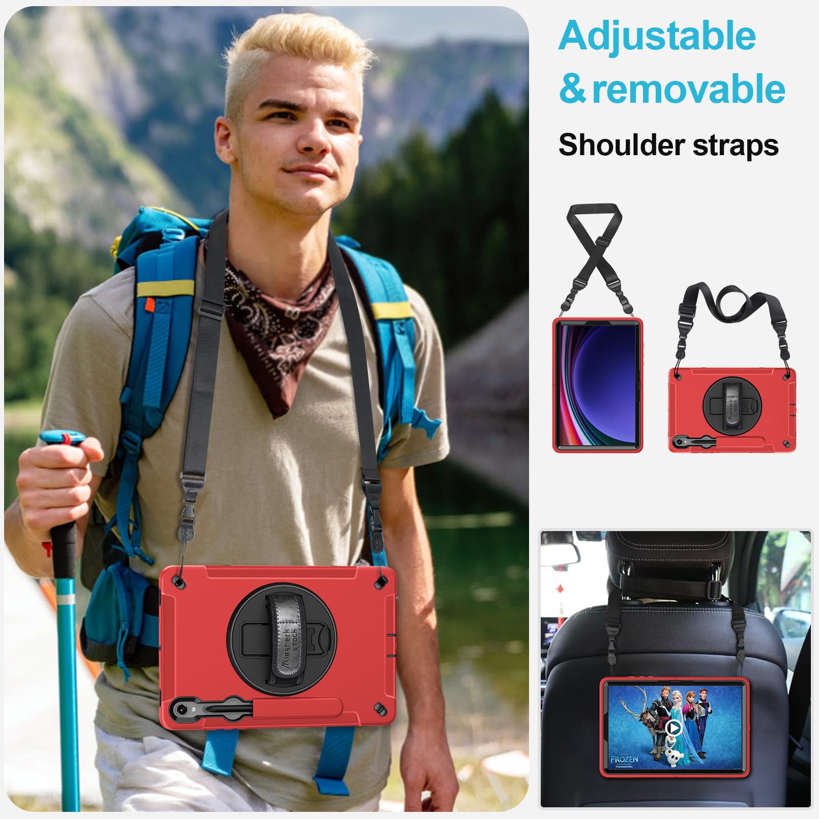 Case For Galaxy Tab S9/S9 Fe 5G 2023: Tpu Cover For Samstng Tablet S9 11'' /S9 Fe 10.9'' With Stand  Handle Shoulder Strap S Pen