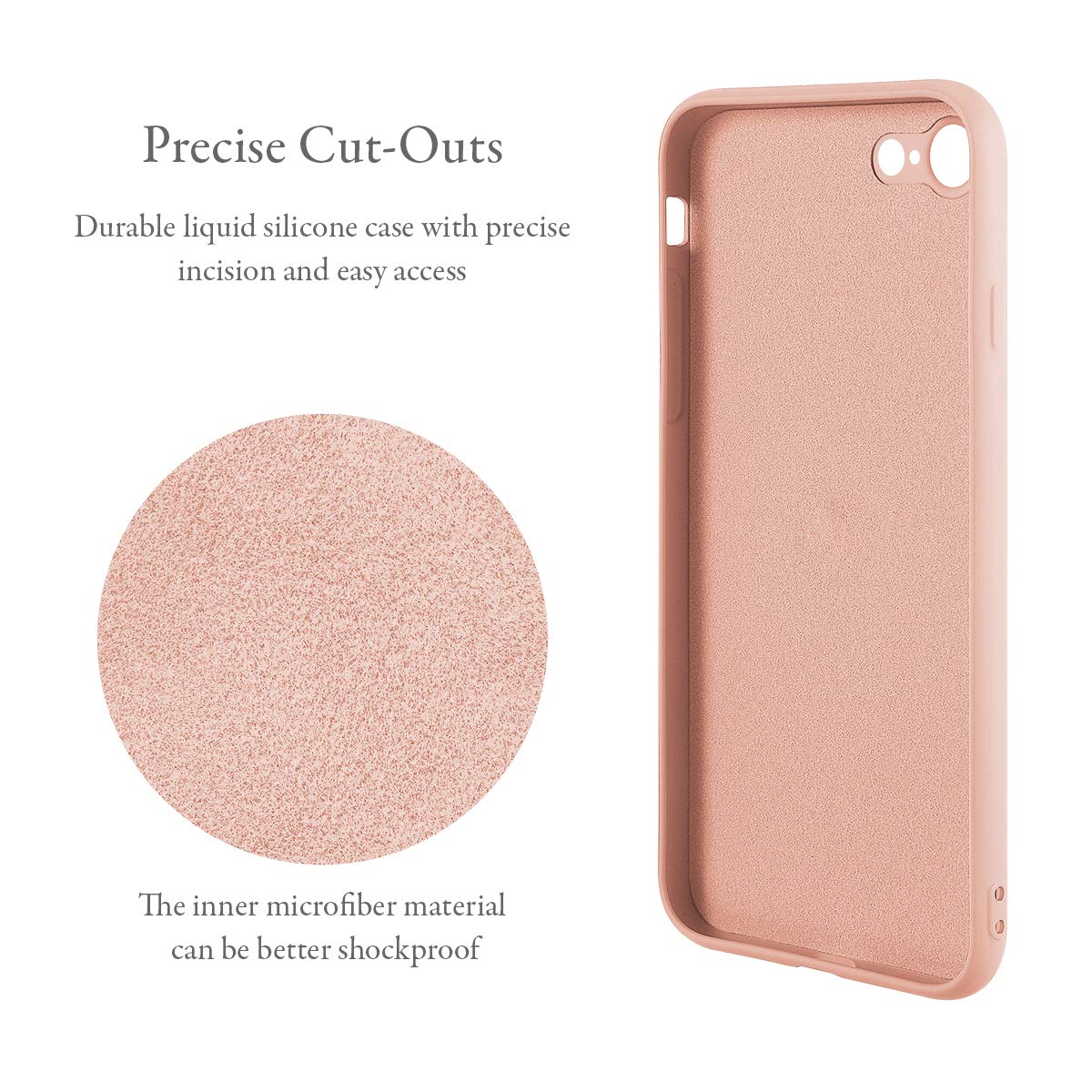 Ueebai Case For Iphone Se 2022 5G/Iphone 7/Iphone 8/Iphone Se 2020, Slim Liquid Silicone Phone Case With Ring Holder Kickstand H