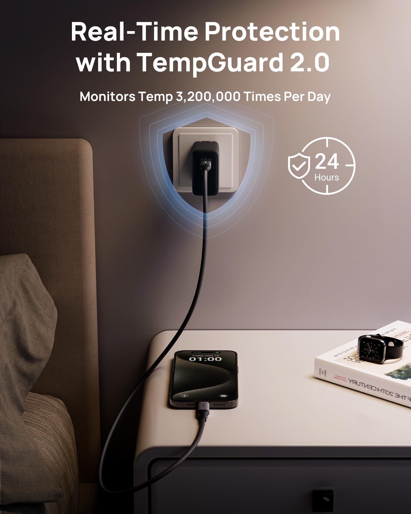 Usb C Charger, Iniu 2 Port 65W Gan Charger, Compact Foldable Pd Pps Usb C Wall Charger Block For Macbook Pro/Air, Dell Xps 13, I