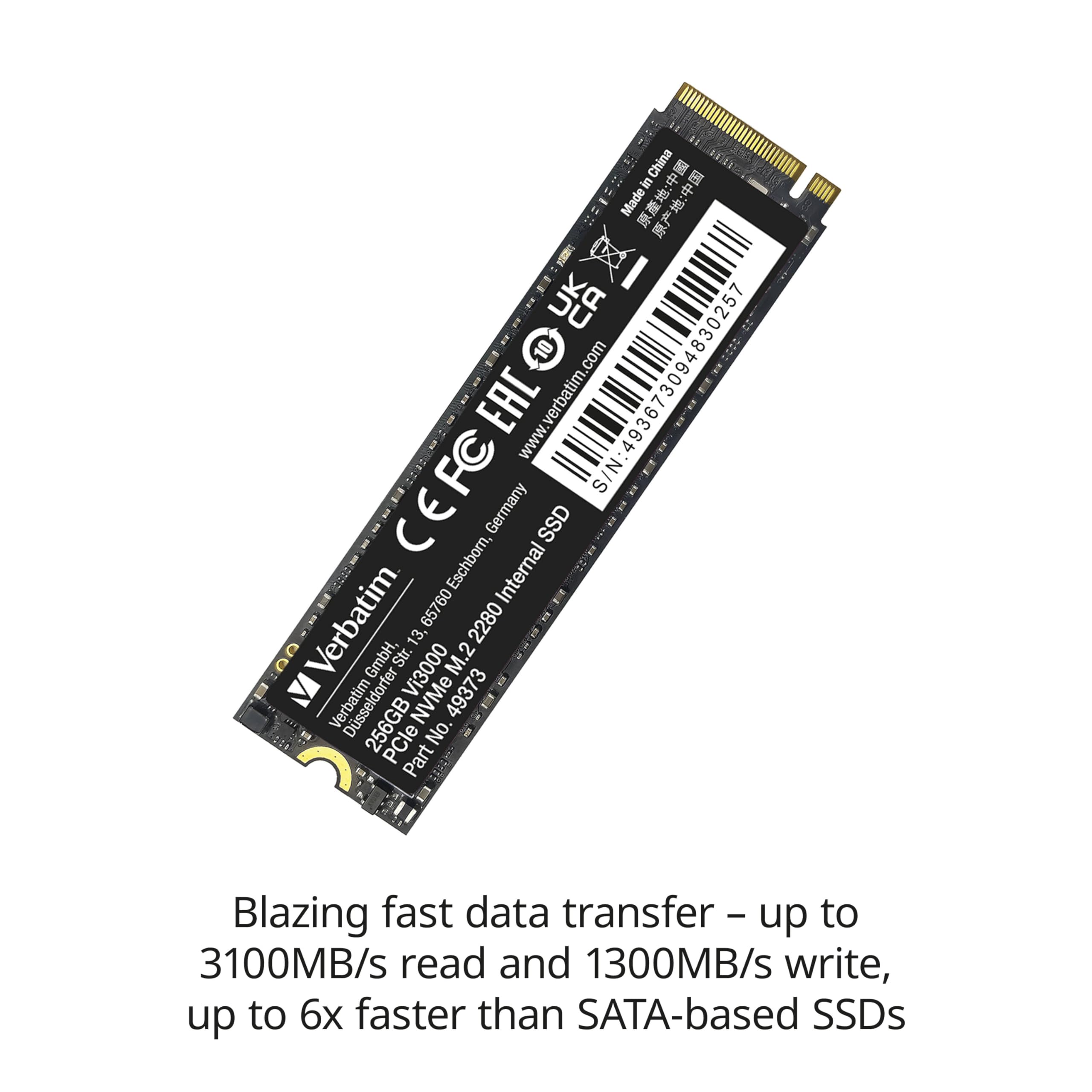 Verbatim 2Tb Ssd Vi3000 Internal Solid State Hard Drive Pcie Nvme M.2 2280