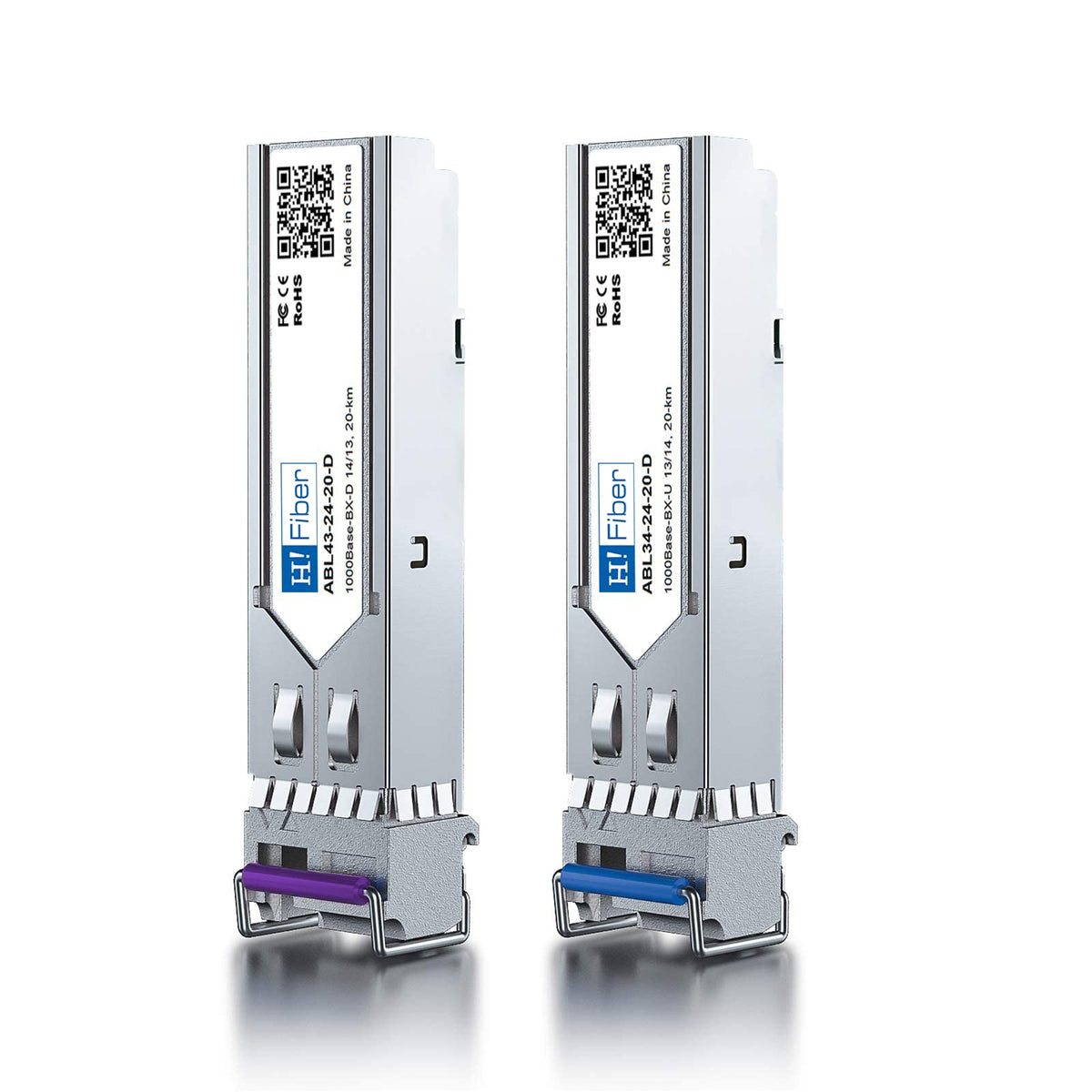 1.25G Sfp Bidi Transceiver, 1000Base Bidi 11490Nm/1310Nm Smf, A Pair Of Single Mode Sfp Module, Up To 20 Km, For Cisco, Ubiquiti
