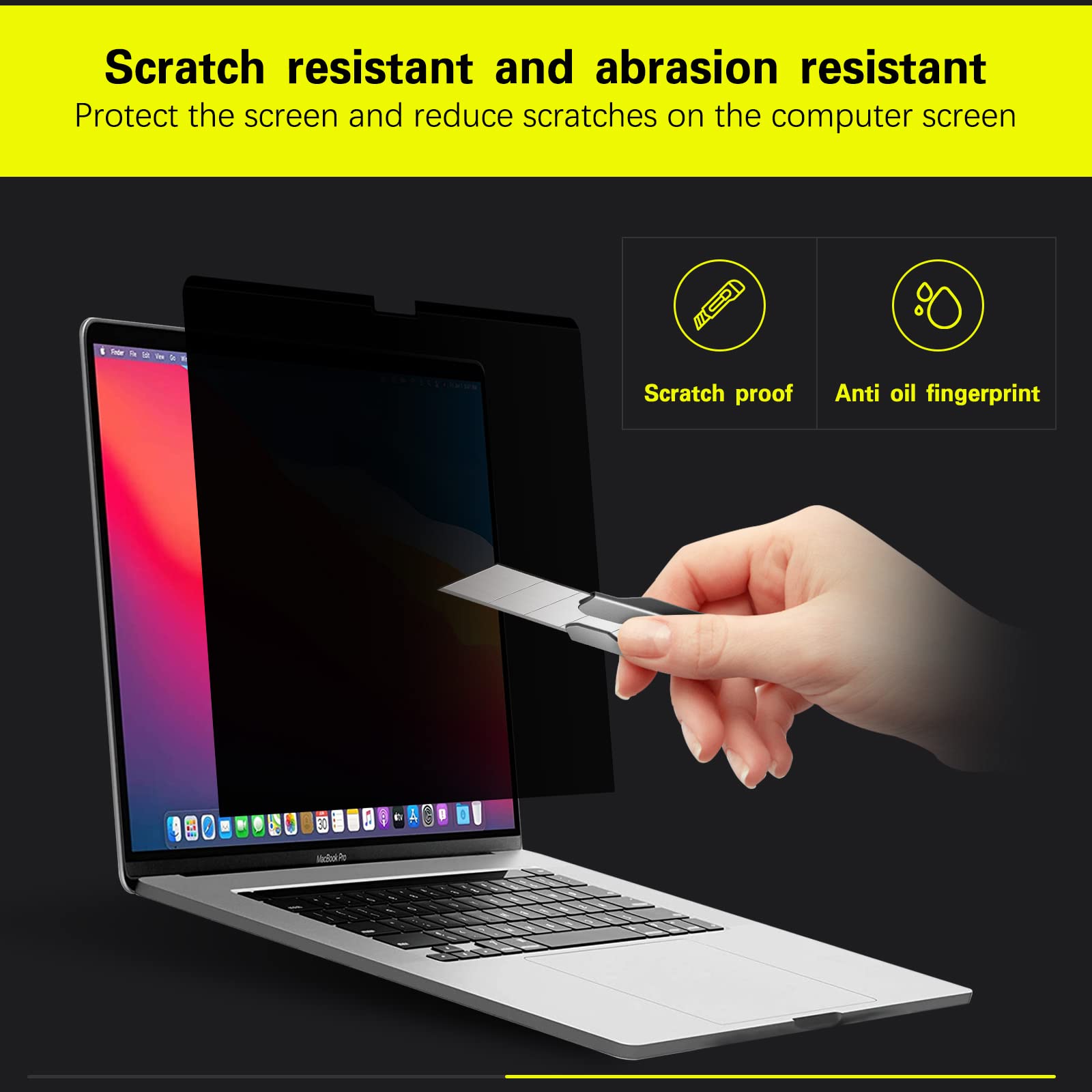 Ceydebne Magnetic Privacy Screen For Macbook Pro 14.2 Inch (Released In 2021 2023) Anti Blue Light Protector Screen Filter (A244