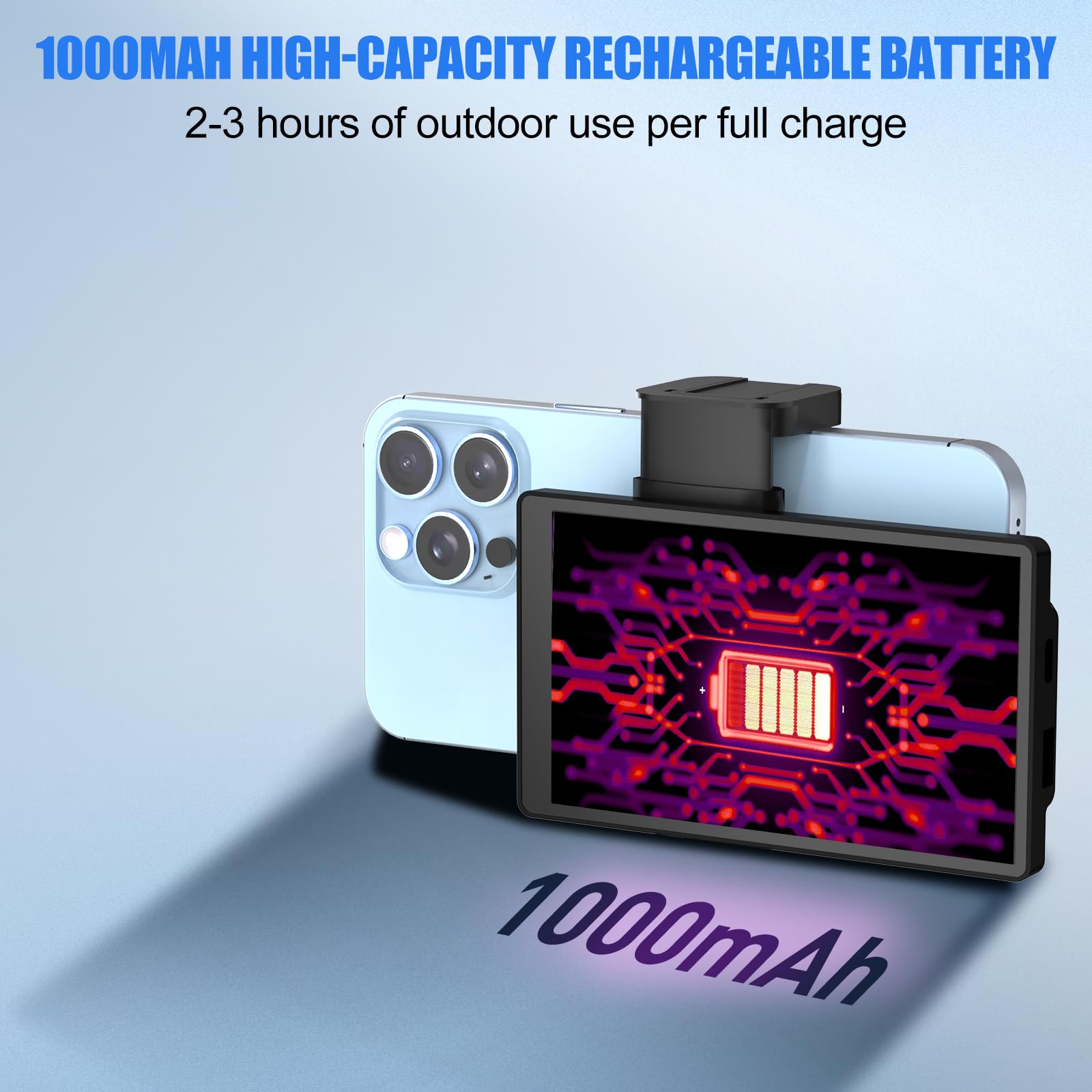 Apekx 5'' Vlog Selfie Monitor Screen - Wireless/Wired Streaming For Iphone And Android, Low Latency, With Magnetic Clip-On Mount