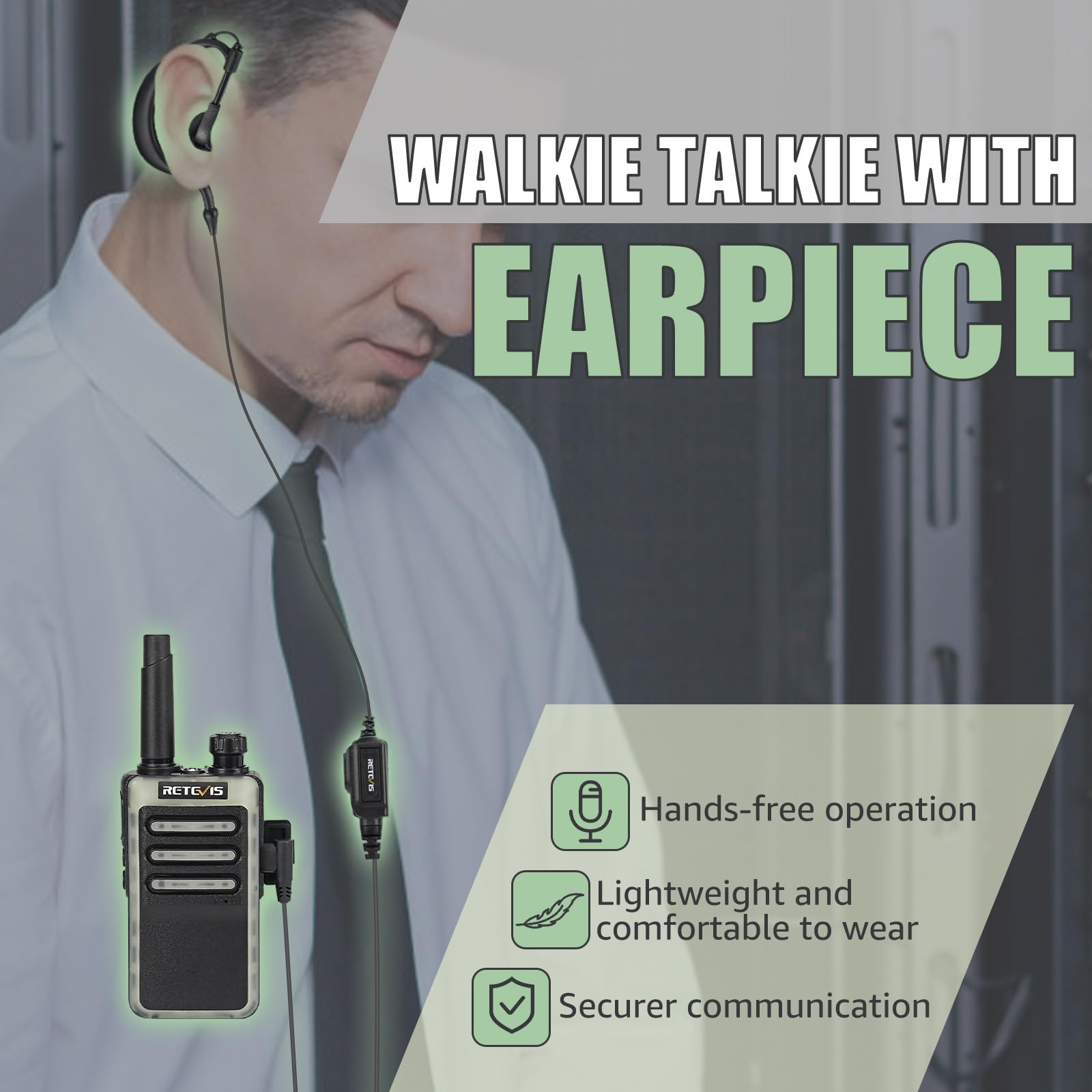 Retevis Rb66 Fast Charging Walkie Talkies For Adults,Walkie Talkie With Earpiece,Fluorescent Design,Usb C Charging,Flashlight,2 Way Radio Long Range For Event Property Theme Park Museum(10 Pack)