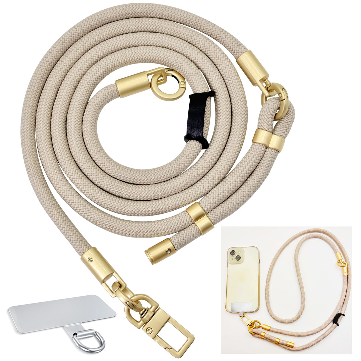 Daosun Crossbody Phone Strap, 3 In 1 Detachable Anti Theft Phone Lanyard Cross Body |Wrist Strap & Neck Lanyard With Tether Tab 