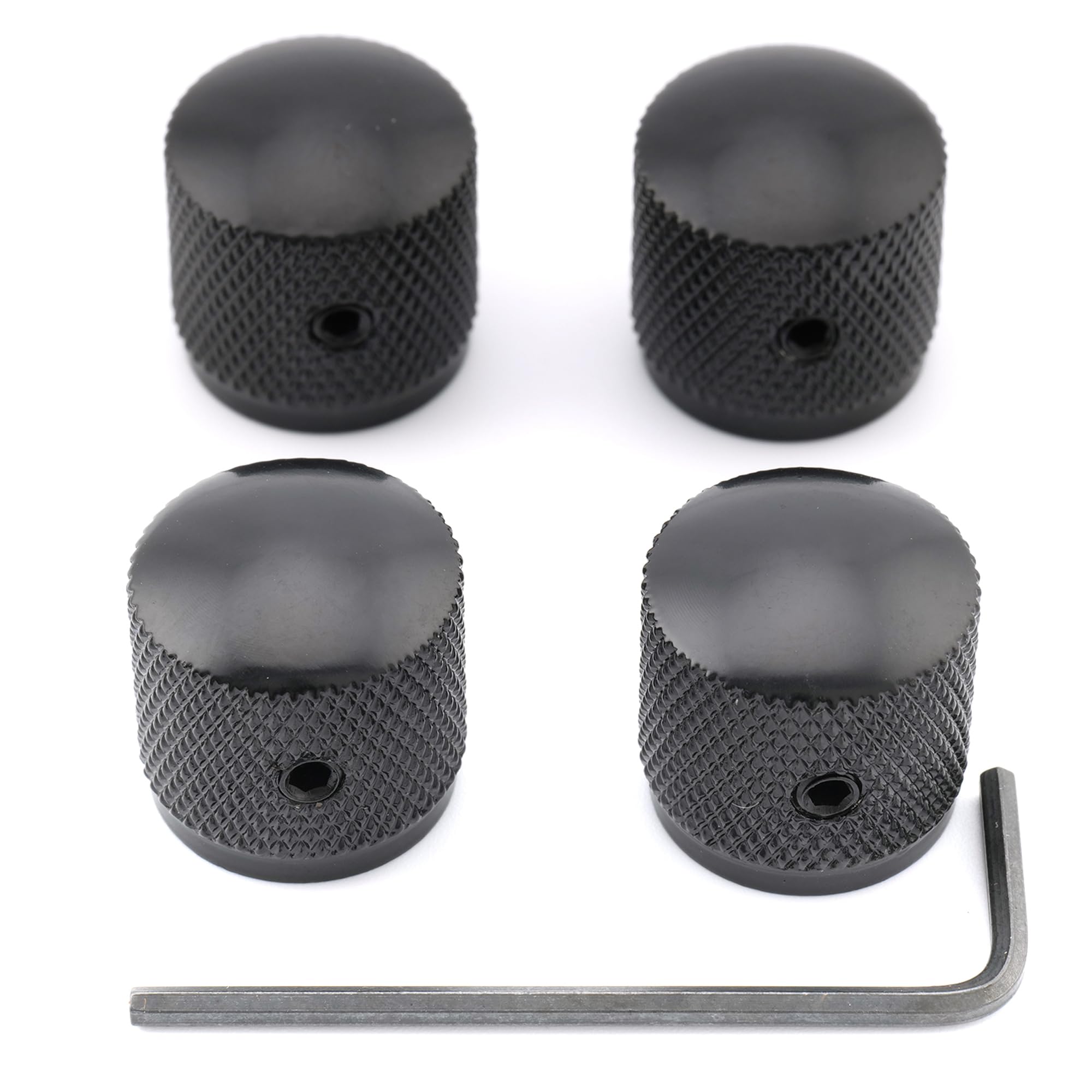Musiclily Metric 6Mm Metal Guitar Dome Knobs Volume Tone Control Knobs With Allen Keys Screw Set For Fender Telecaster Tele Elec