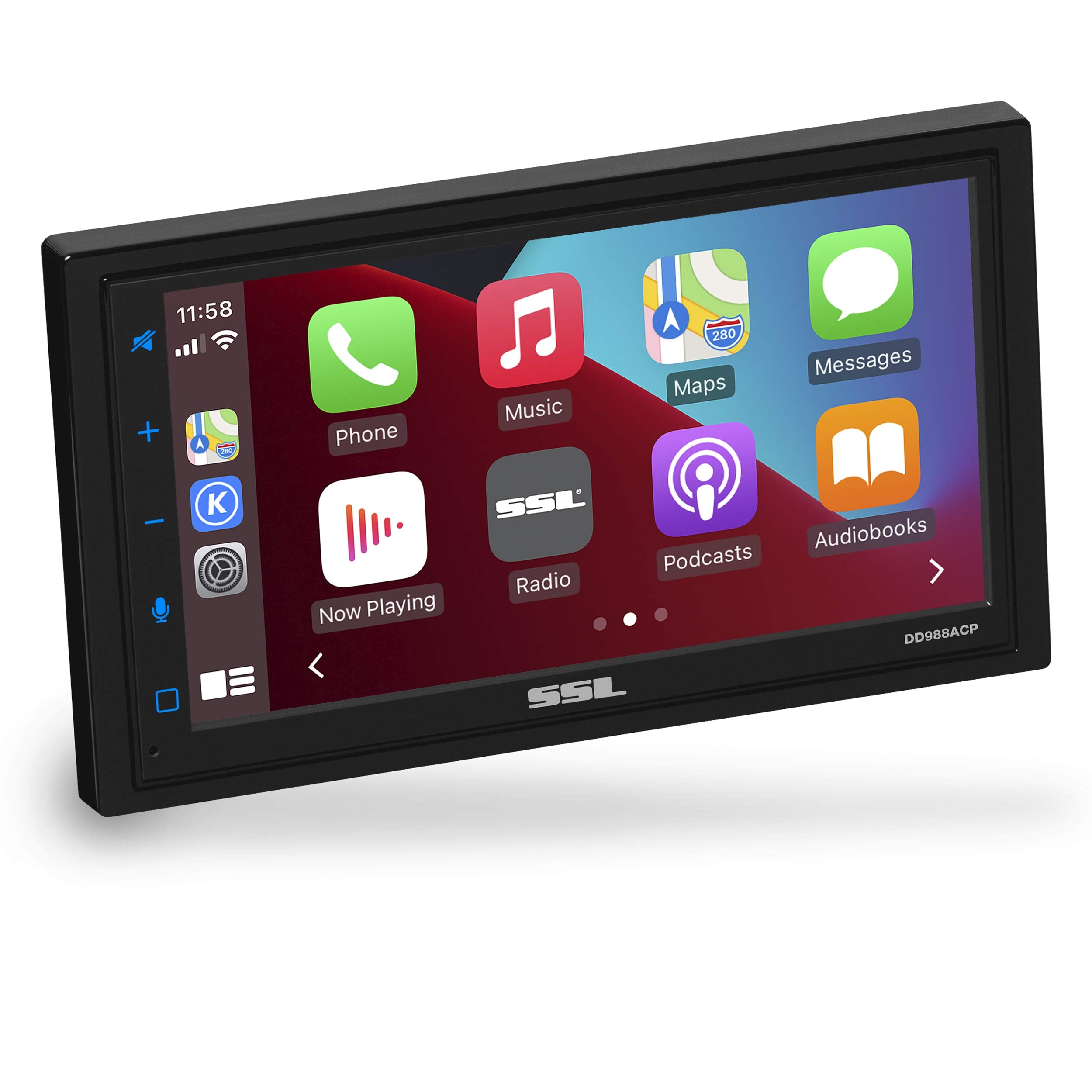 Sound Storm Laboratories Dd988Acp Car Audio Stereo System   Apple Carplay Android Auto, Double Din 6.75 Inch Capacitive Touchscr