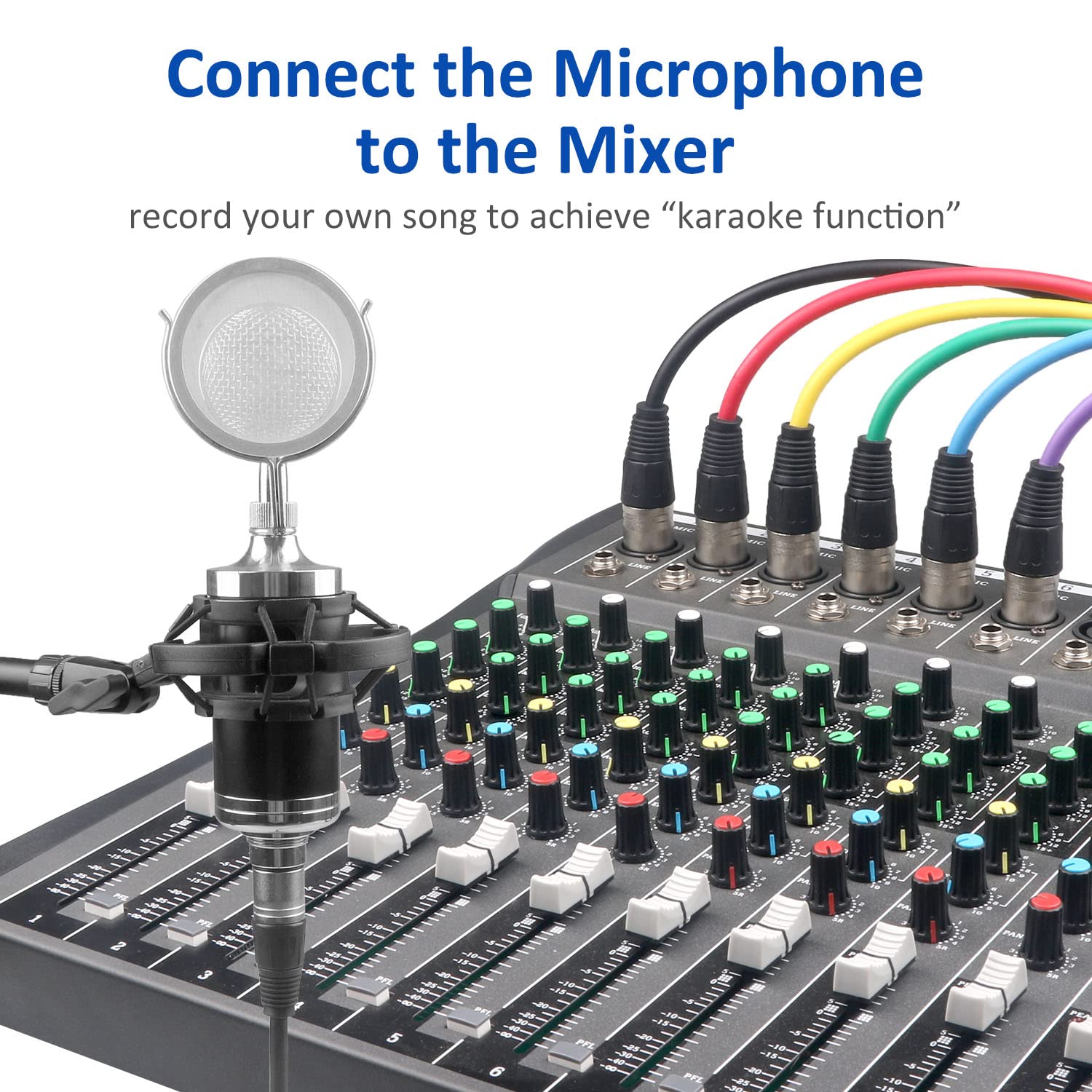 Dremake 33Ft Xlr Cable - Male To Female Balanced Patch Cord For Microphone, Dj, Pro & Live Sound - Black