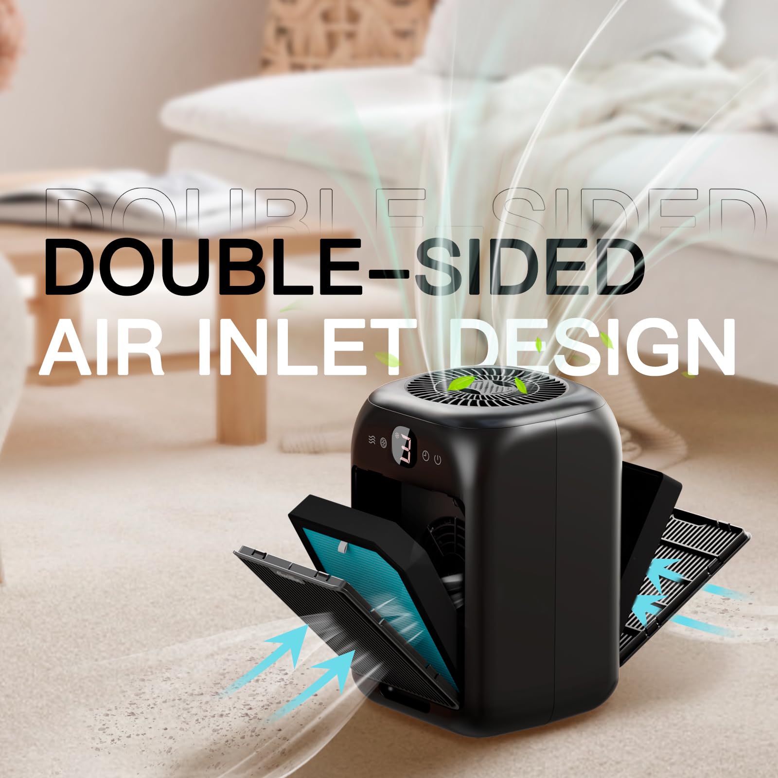 Aircillin 2 Pack Air Purifiers For Home Large Room Up To 908 Sq Ft Each One, Hepa Air Purifiers For Bedroom With Aromatherapy, H