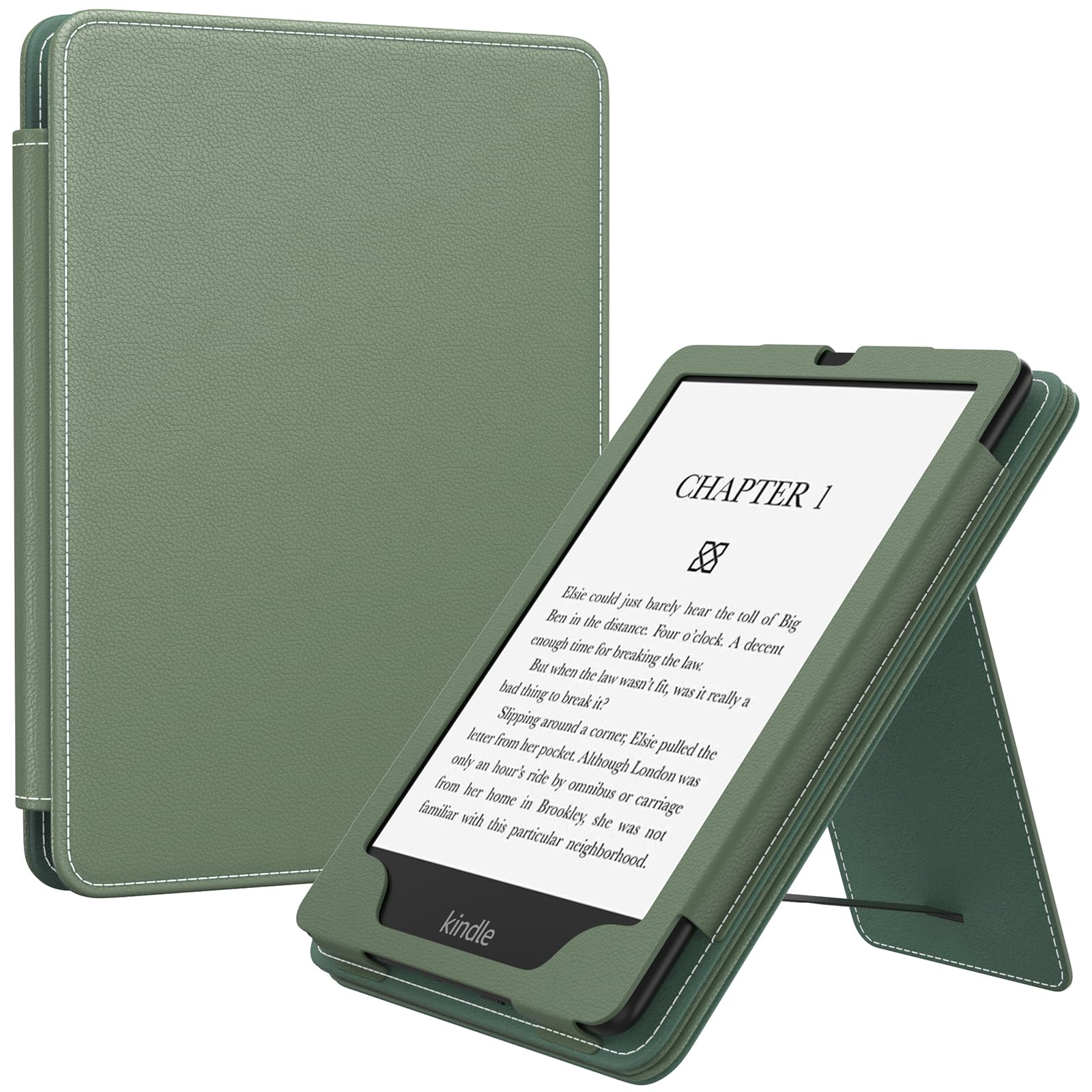 MoKo Case for 7'/6.8' Kindle Paperwhite(12th/11th Generation 2024/2021) and Kindle Colorsoft Signature Edition, Slim PU Shell Cover Case with Auto Wake/Sleep for Kindle Paperwhite 2024, Celadon