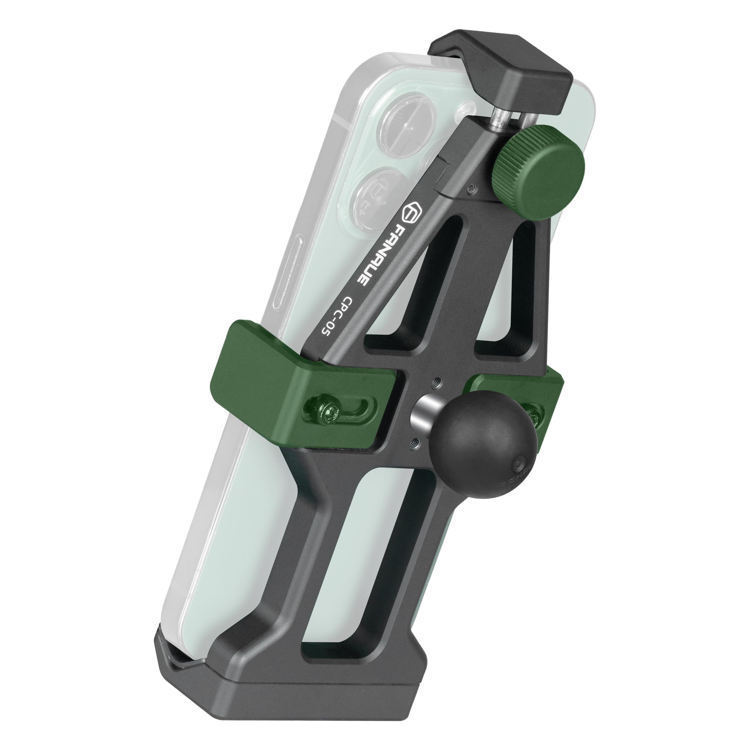 Fanaue Aluminum Motorcycle Phone Holder With 1'' Ball Head Adapter Compatible With Ram Mounts B Size Double Socket Arm & Bike Ph