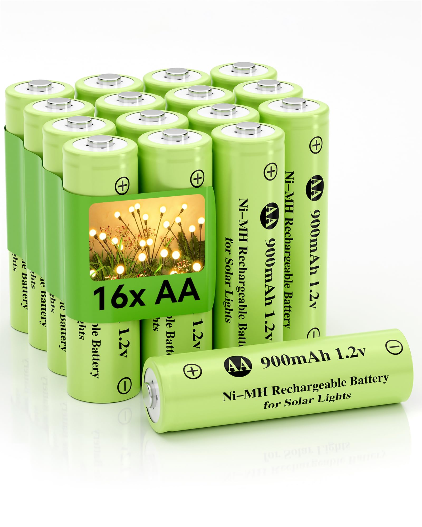 Howardly Ni-MH AA 1.2v 900mAh Rechargeable Batteries, Double A 900mAh 1.2V Rechargeable Battery Pre-Charged, High Capacity for O