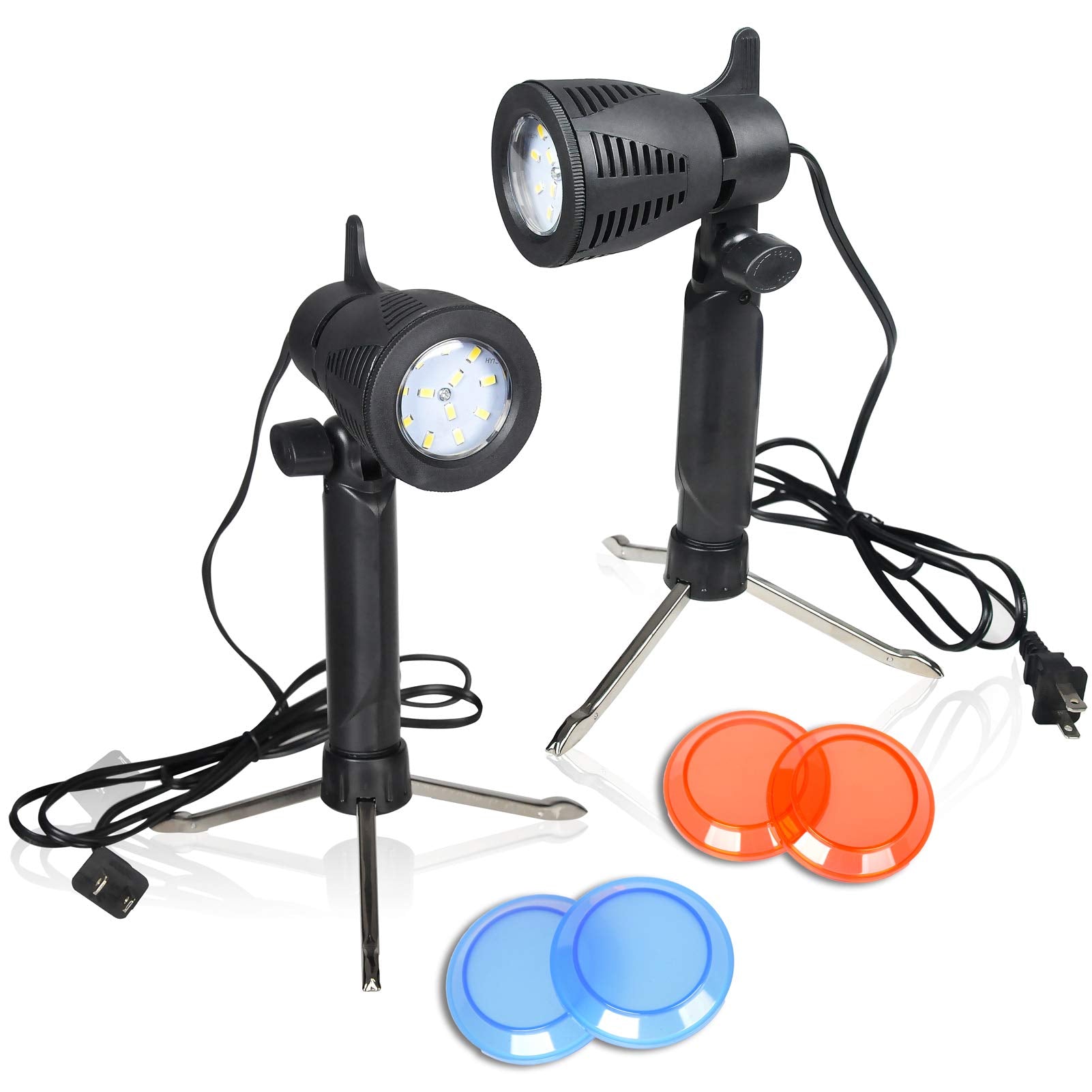 Emart Photography Led Continuous Light Lamp 5500K Portable Camera Photo Lighting For Table Top Studio   2 Sets
