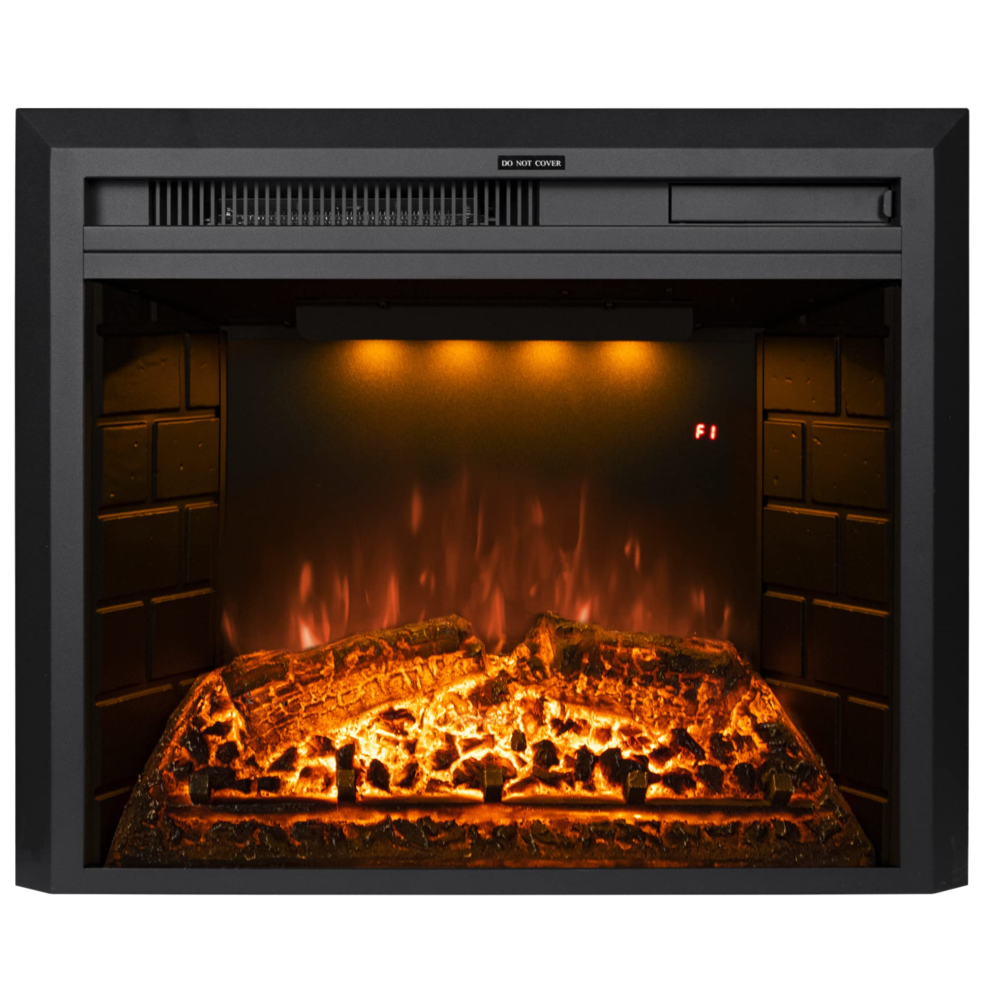 Dreamflame Electric Fireplace Insert 22 Wide, Wall Fireplace Electric with Remote Control, Realistic Log and Crackling Sound, Ov