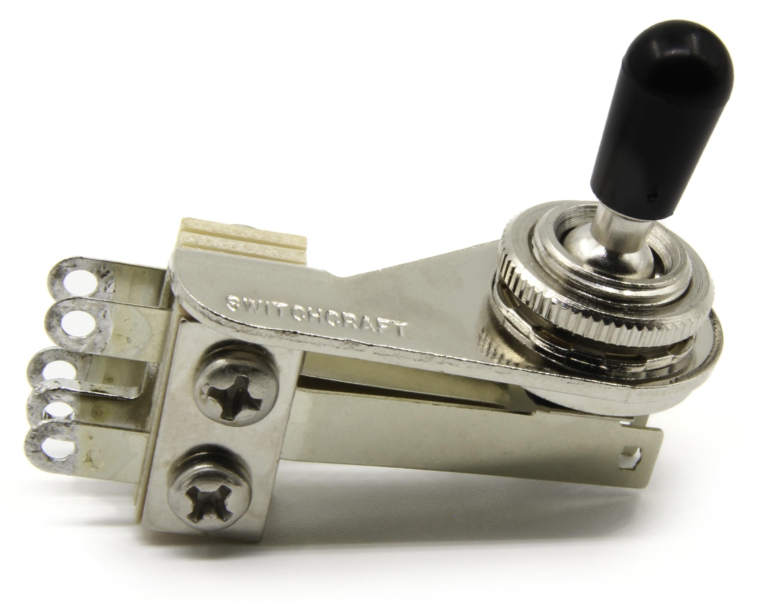 Switchcraft 3-Way Right Angle L-Type Toggle Switch w/Genuine Black Switchcraft Tip - for Electric Guitar